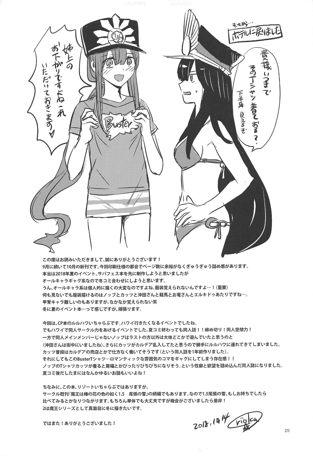 (COMIC1☆14) [サザンブルースカイ (rioka)] 秘めごとは常夏の夜に (Fate/Grand Order)