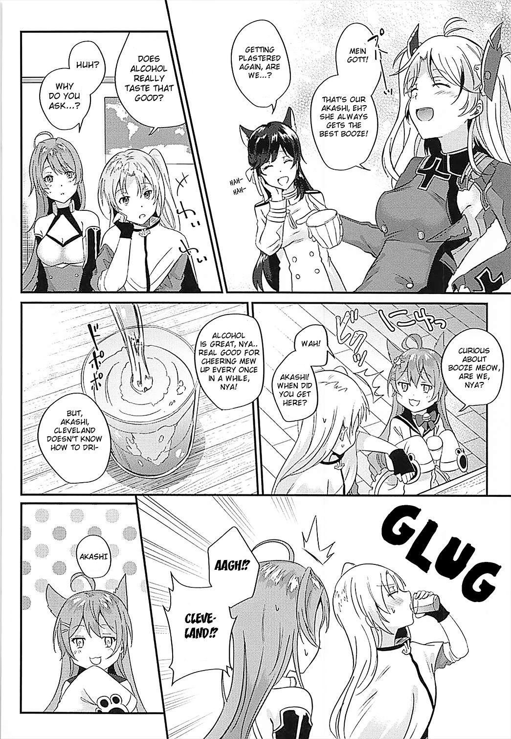 (COMIC1☆13) [latelate (竹梅)] クリーブランドと酔いどれえっち (アズールレーン) [英訳]