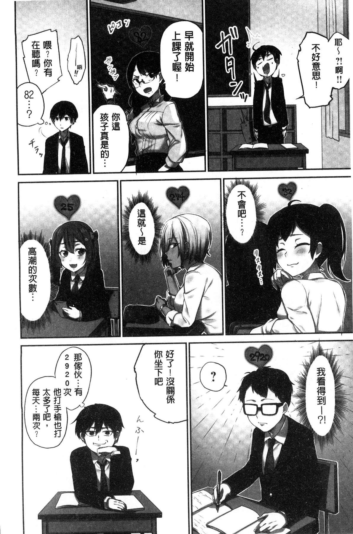 [浪田] 委員長のヒ・ミ・ツ～イッた回数がバレちゃう世界～ [中国翻訳]