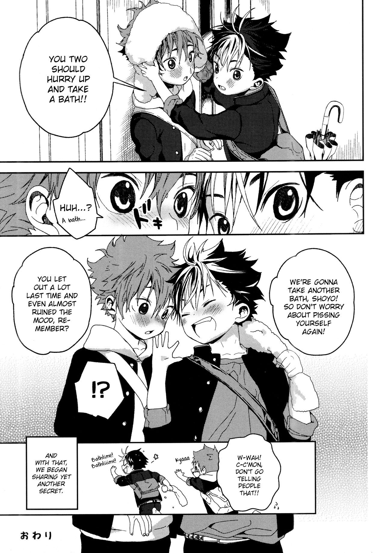 (RTS!!9) [Sサイズ (しなちく)] のやっさんとお風呂の時間。 (ハイキュー!!) [英訳]