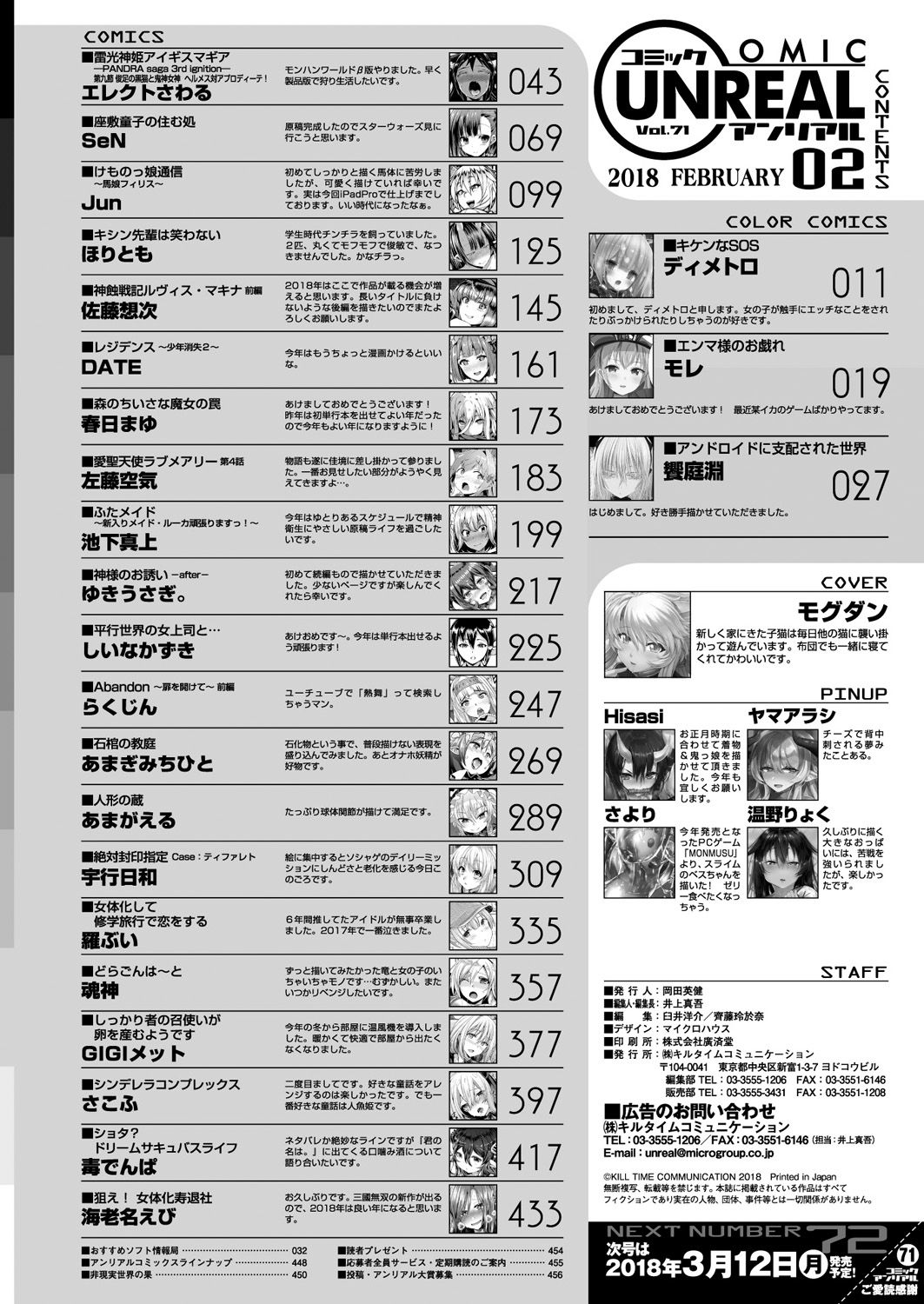 コミックアンリアル 2018年2月号 Vol.71 [DL版]