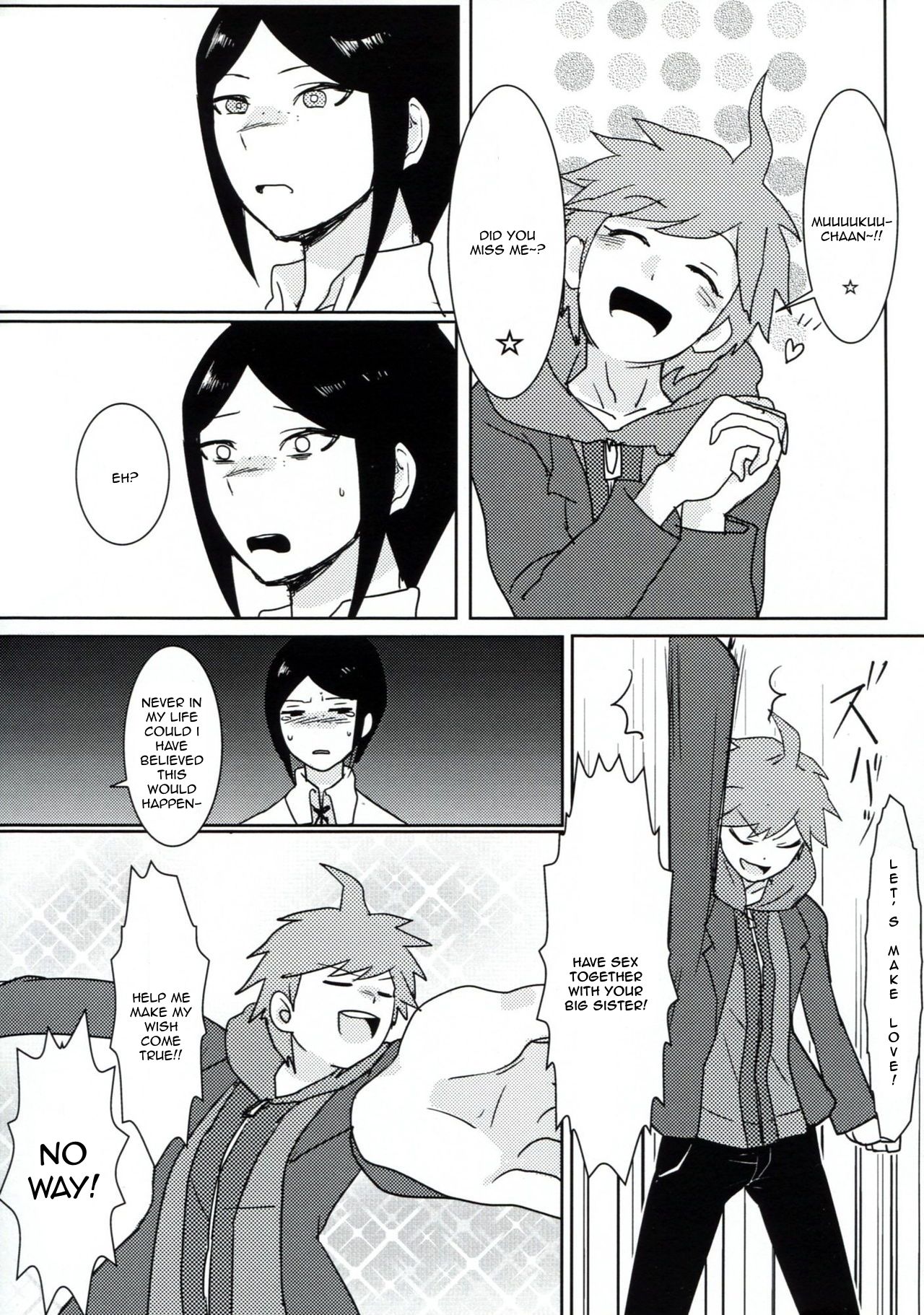 (学園トライアル) [鼻血 (道満青)] サイコフェイク (ダンガンロンパ) [英訳]