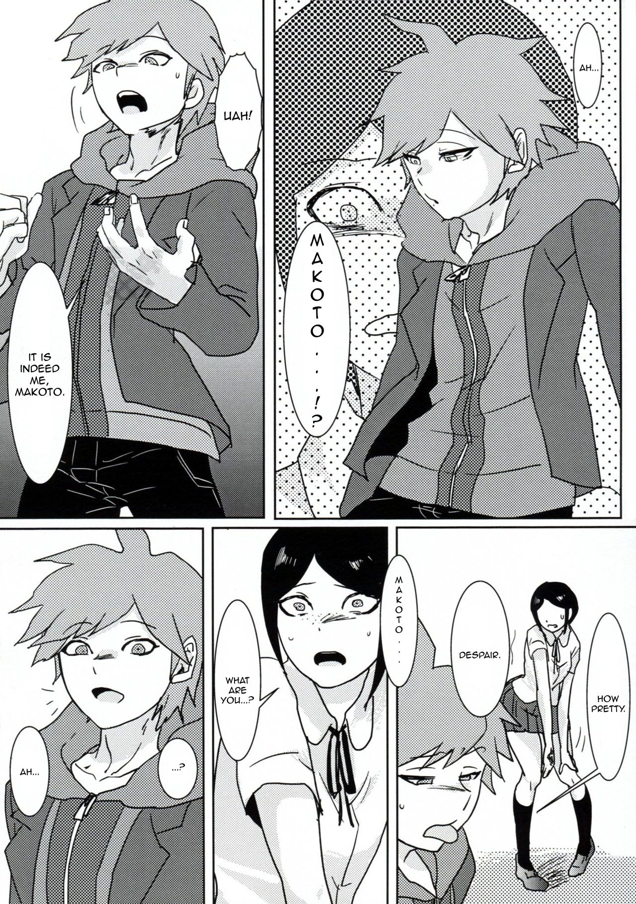 (学園トライアル) [鼻血 (道満青)] サイコフェイク (ダンガンロンパ) [英訳]