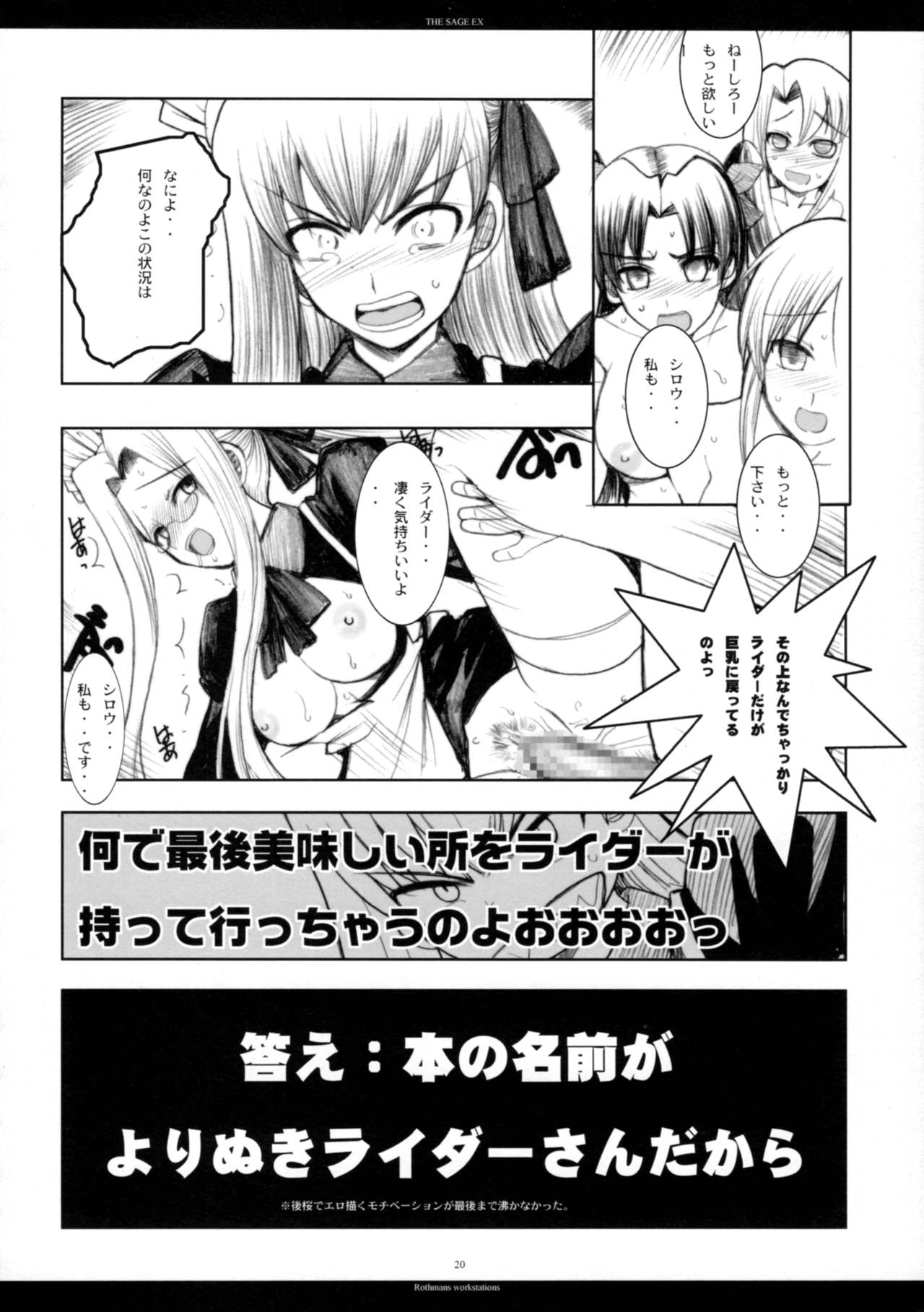 (C71) [R-WORKS (ROS)] The SAGE ex よるぬきライダーさん (Fate/stay night)