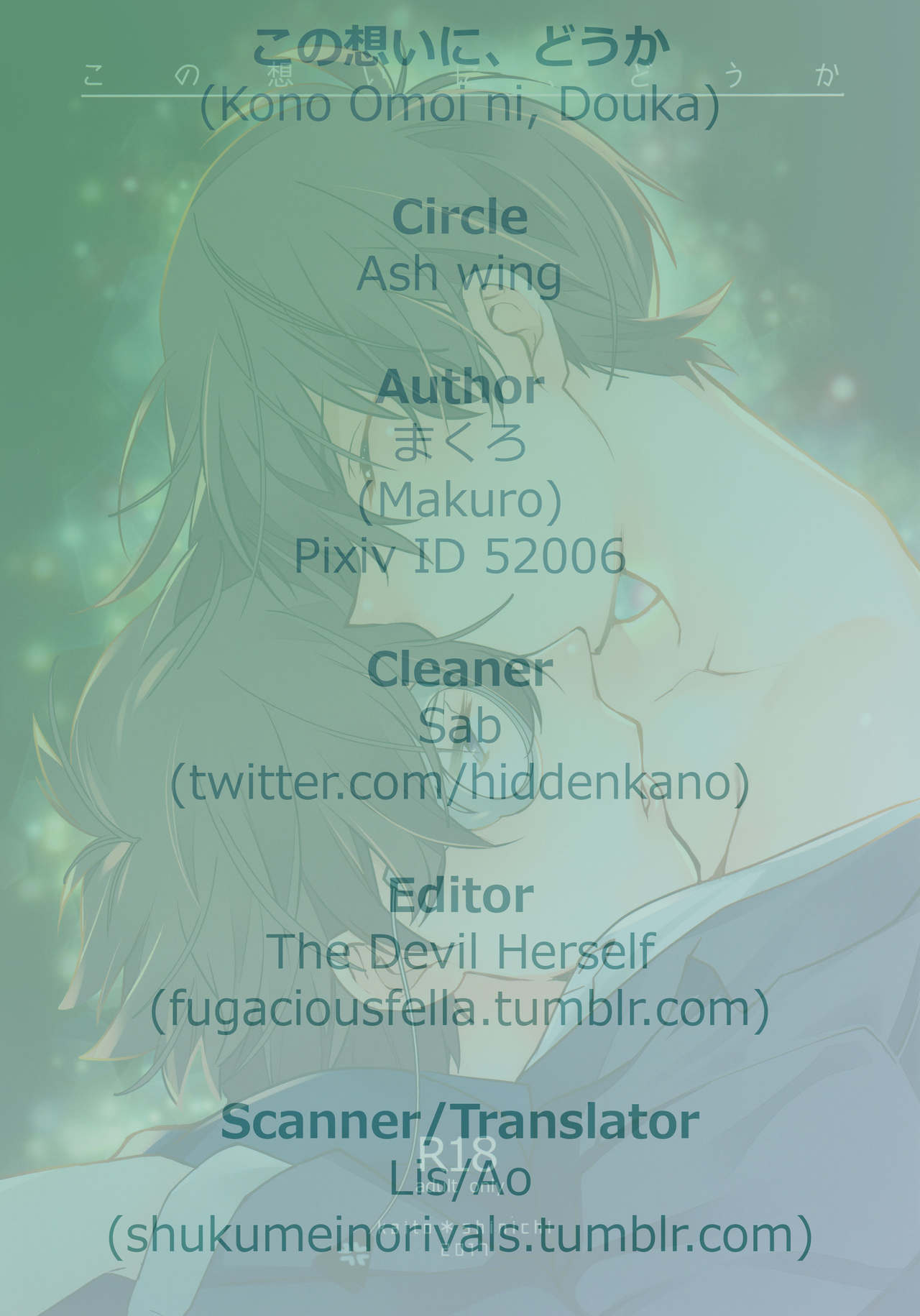 (HARUCC22) [Ash Wing (まくろ)] この想いに、どうか (名探偵コナン) [英訳]