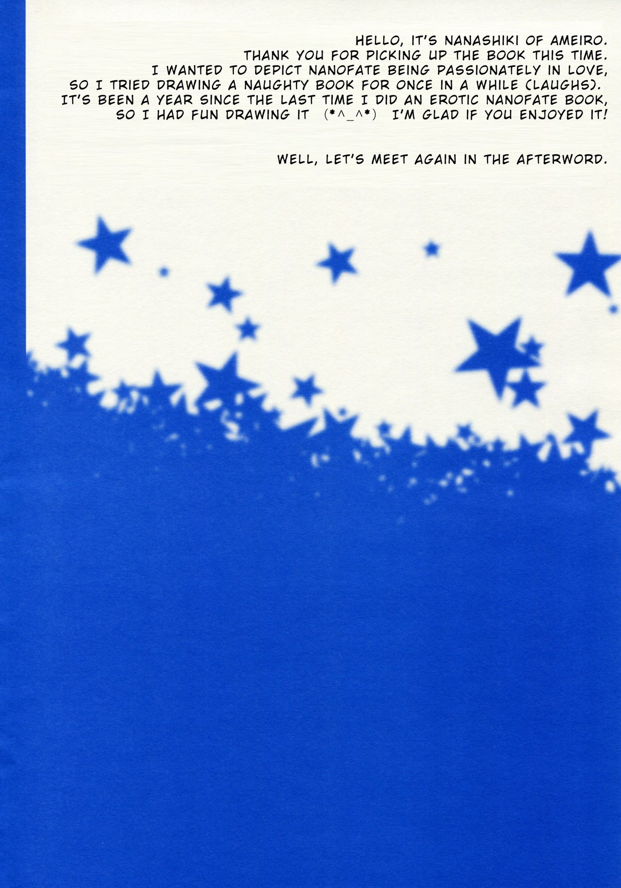 (C87) [あめいろ (七色)] Starry Night (魔法少女リリカルなのは) [英訳]