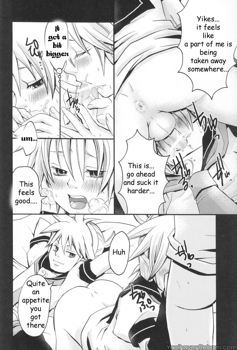 [よもすがら (よもぎりんご)] レンがたりません!! (VOCALOID) [英訳]