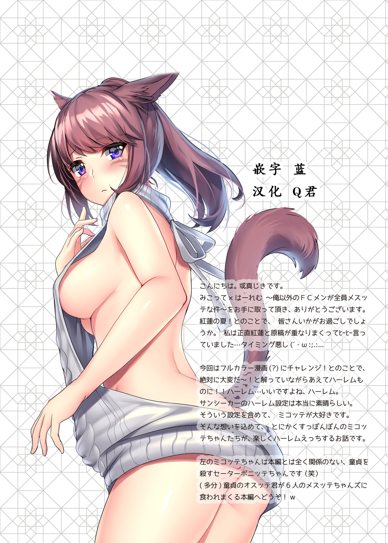 [らいおんおいる (或真じき)] みこって×はーれむ!! ～俺以外のFCメンが全員メスッテな件～ (ファイナルファンタジーXIV) [中国翻訳] [DL版]