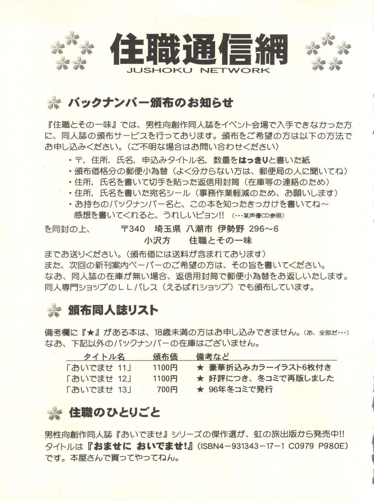 (C52) [住職とその一味 (よろず)] サクラじゃないモン!! CHARACTER VOICE 西原久○子 (サクラ大戦、はいぱーぽりす、カードキャプターさくら)