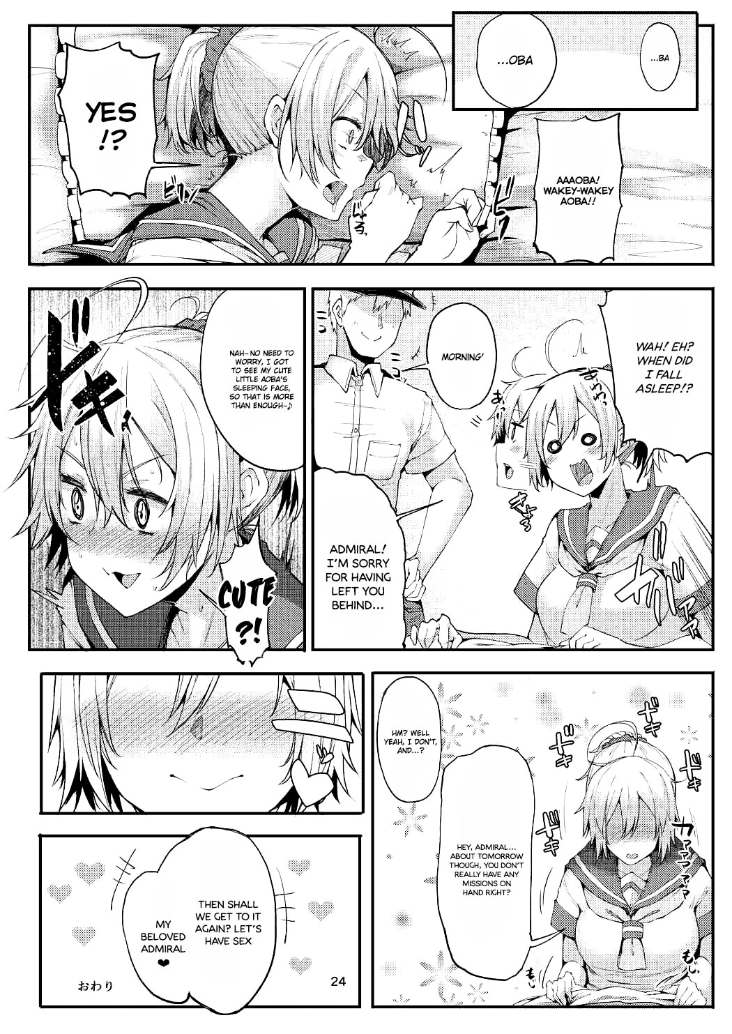 (C90) [Triple Luck (みよし)] もっと×2 青葉ックス! (艦隊これくしょん -艦これ-) [英訳]