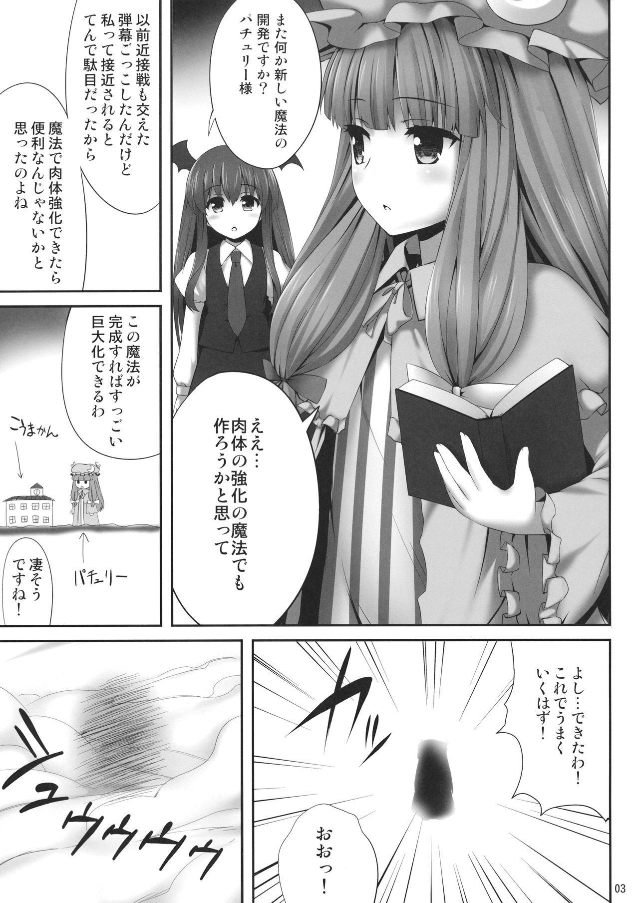 (C89) [腹痛起こす (悔王)] 巨乳キャラと化したパチュリーのエロ本 (東方Project)