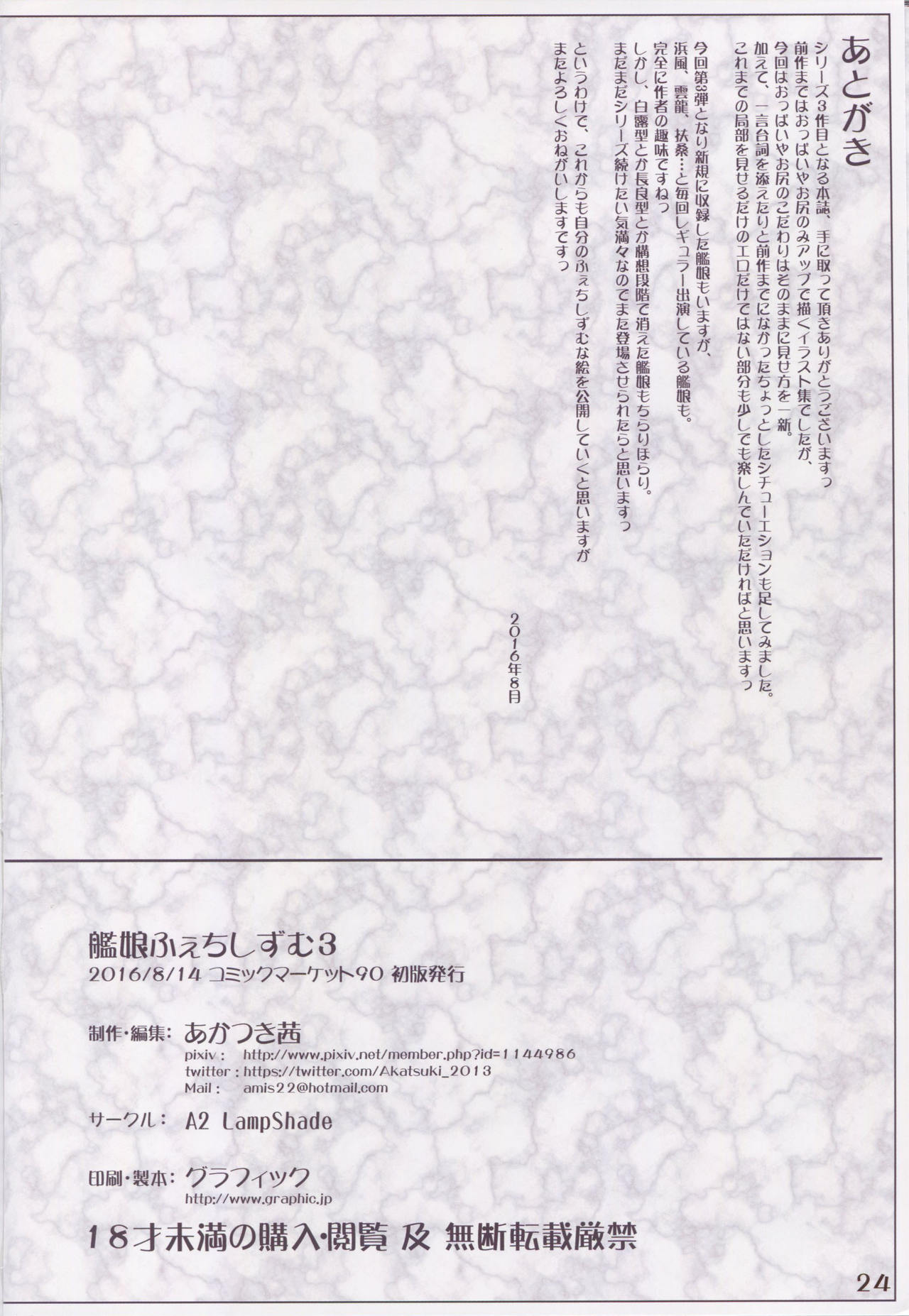 (C90) [A2 LampShade (あかつき茜)] 艦娘ふぇちしずむ3 (艦隊これくしょん -艦これ-)