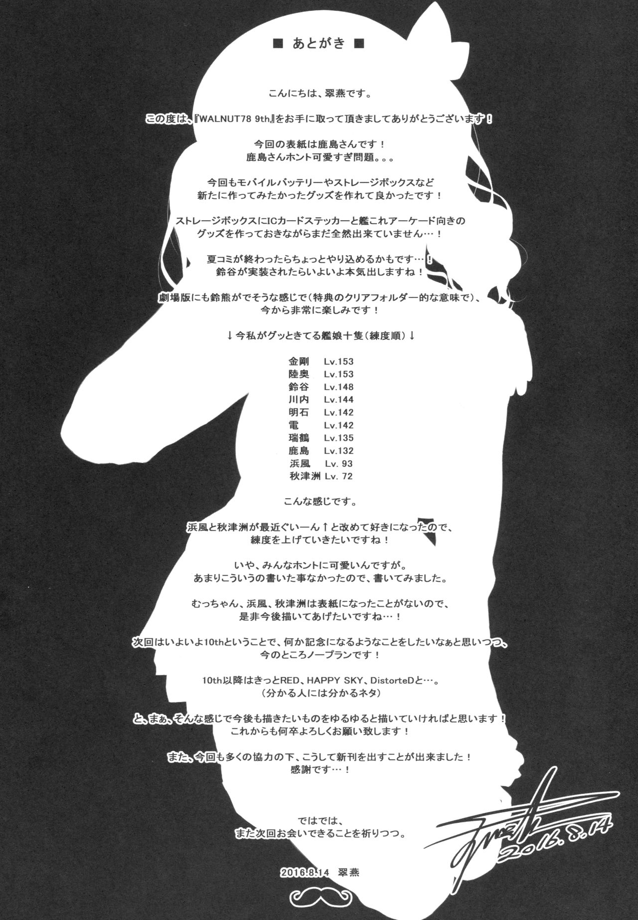 (C90) [翠苑 (翠燕)] WALNUT78 9th (艦隊これくしょん -艦これ-)