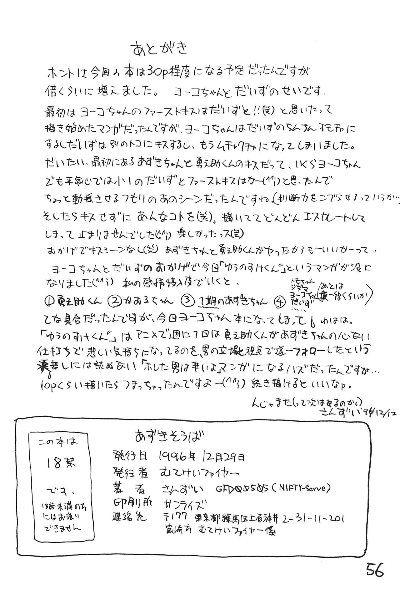 (C51) [むてけいファイヤー (さんずい)] あずきそうば (あずきちゃん)
