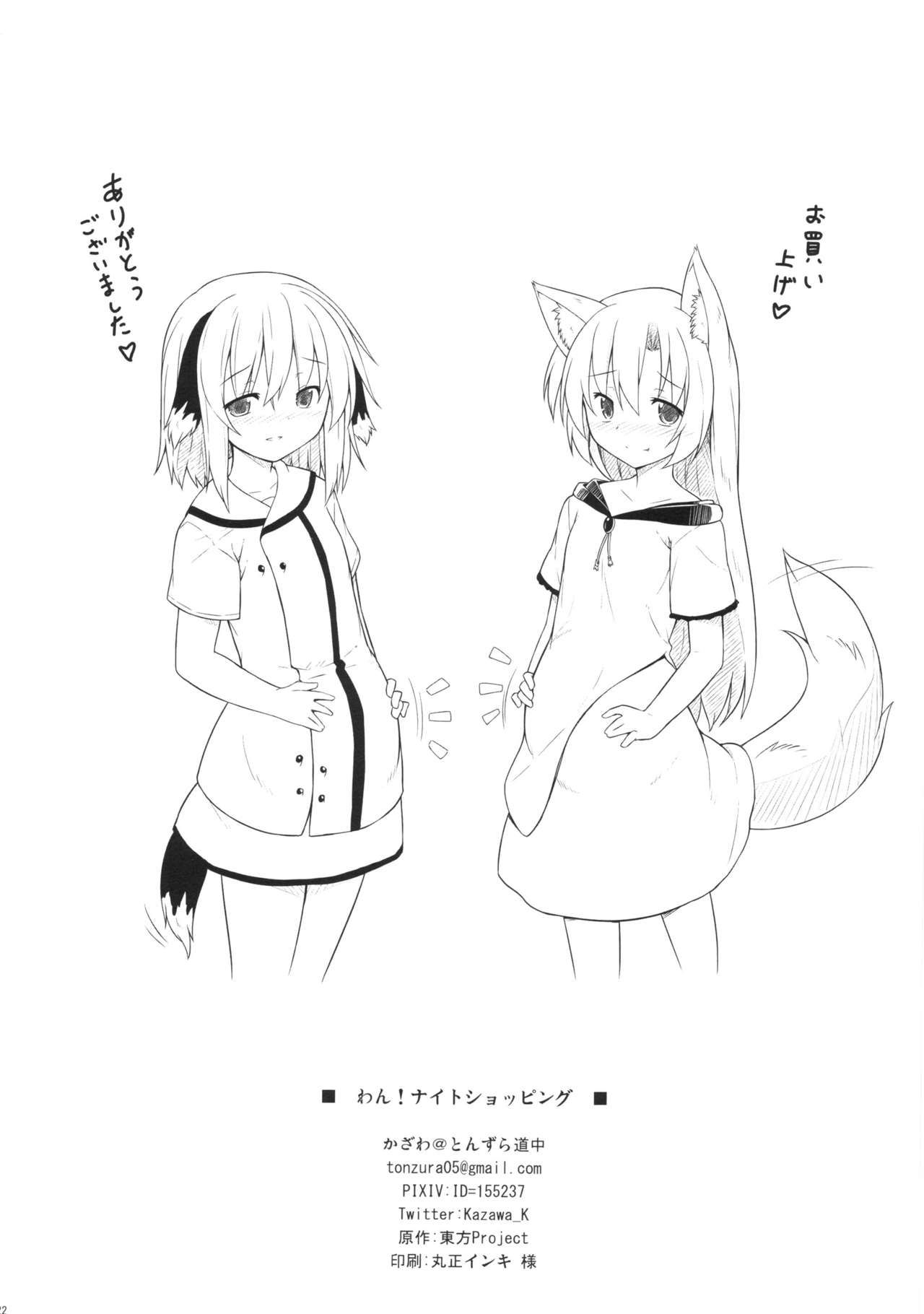 (C90) [とんずら道中 (かざわ)] わん！ナイトショッピング (東方Project)