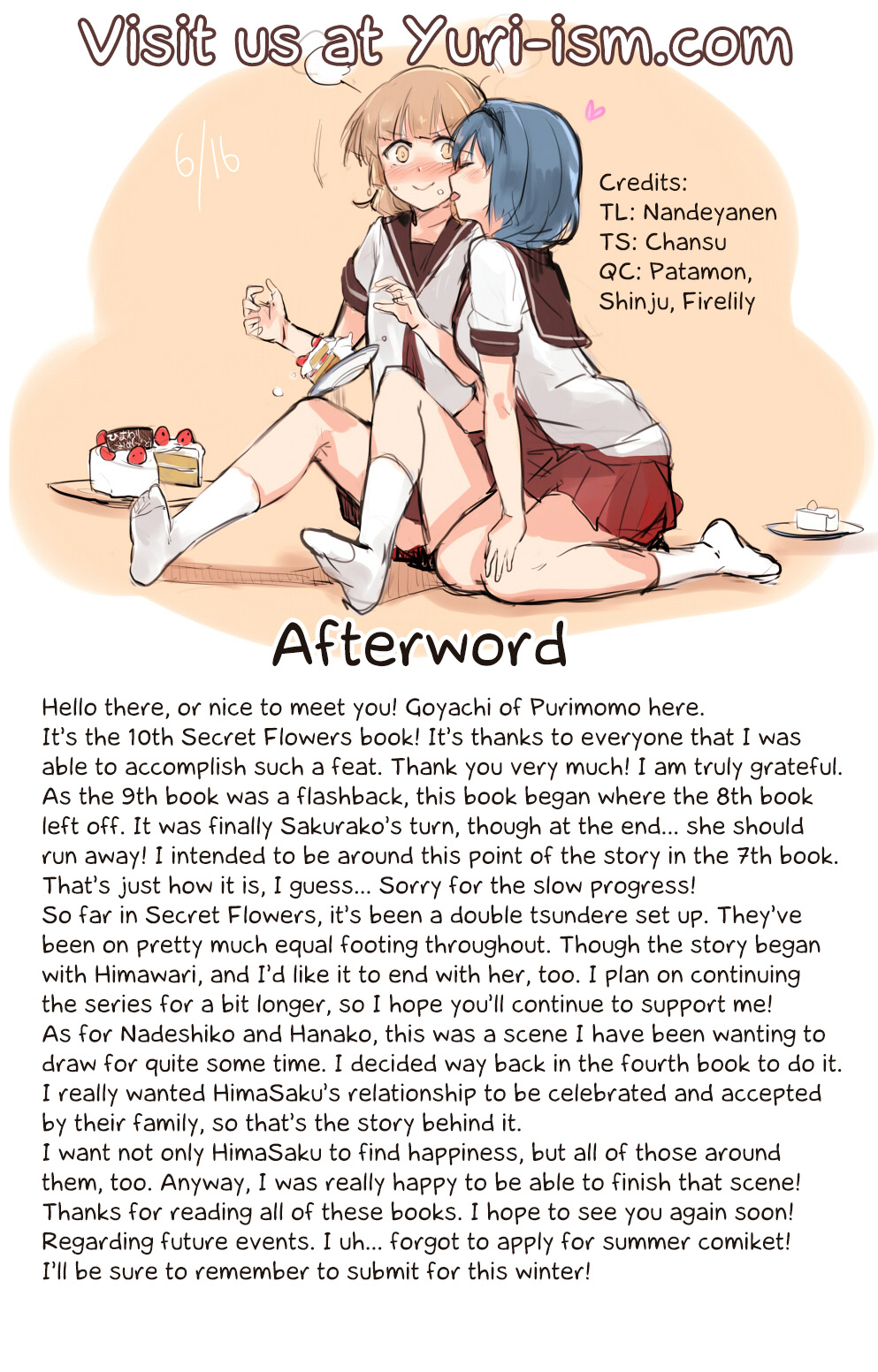 (GirlsLoveFestival 17) [ぷり桃 (ごやっち)] 秘め事フラワーズ 10 (ゆるゆり) [英訳]