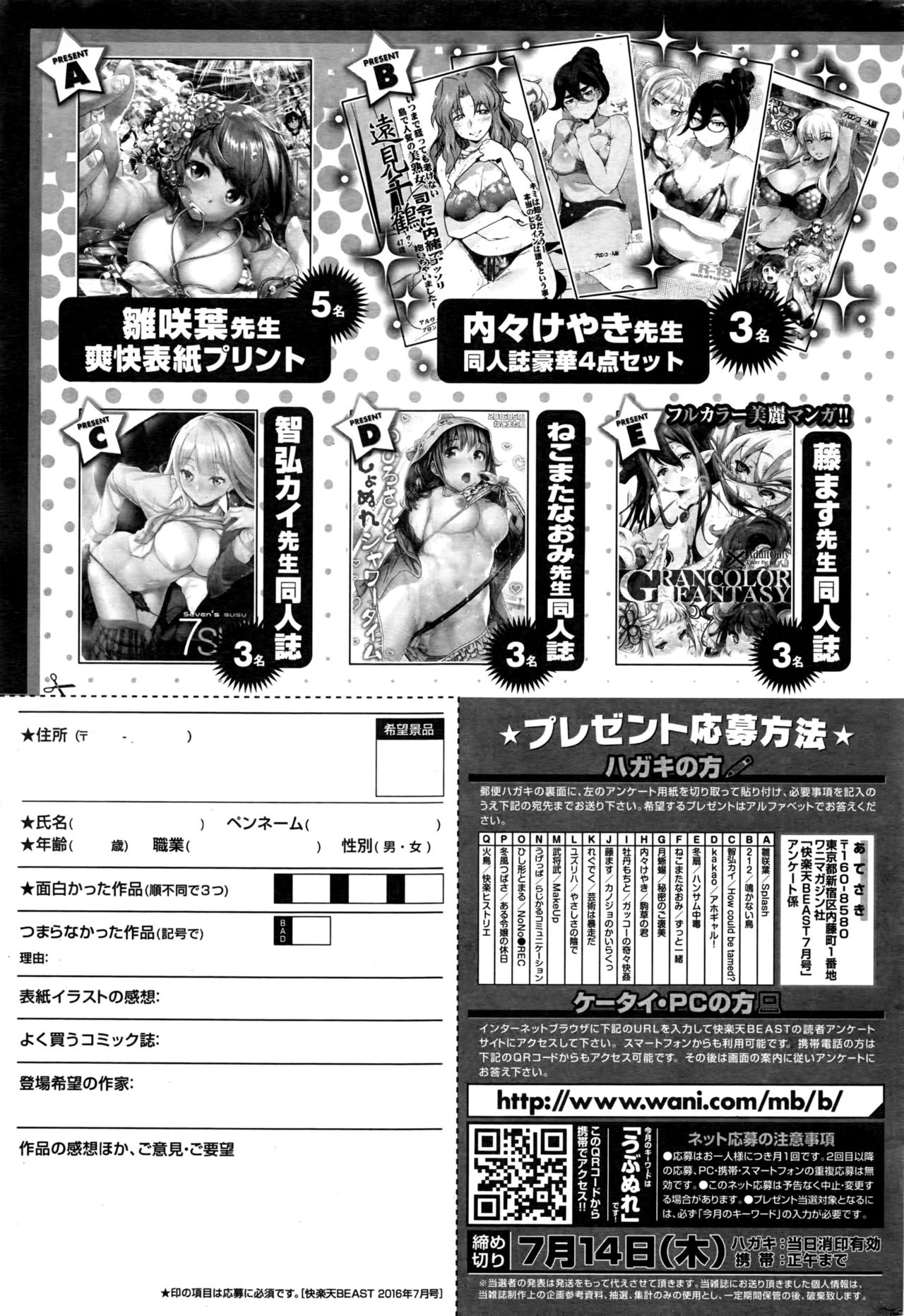 COMIC 快楽天ビースト 2016年7月号