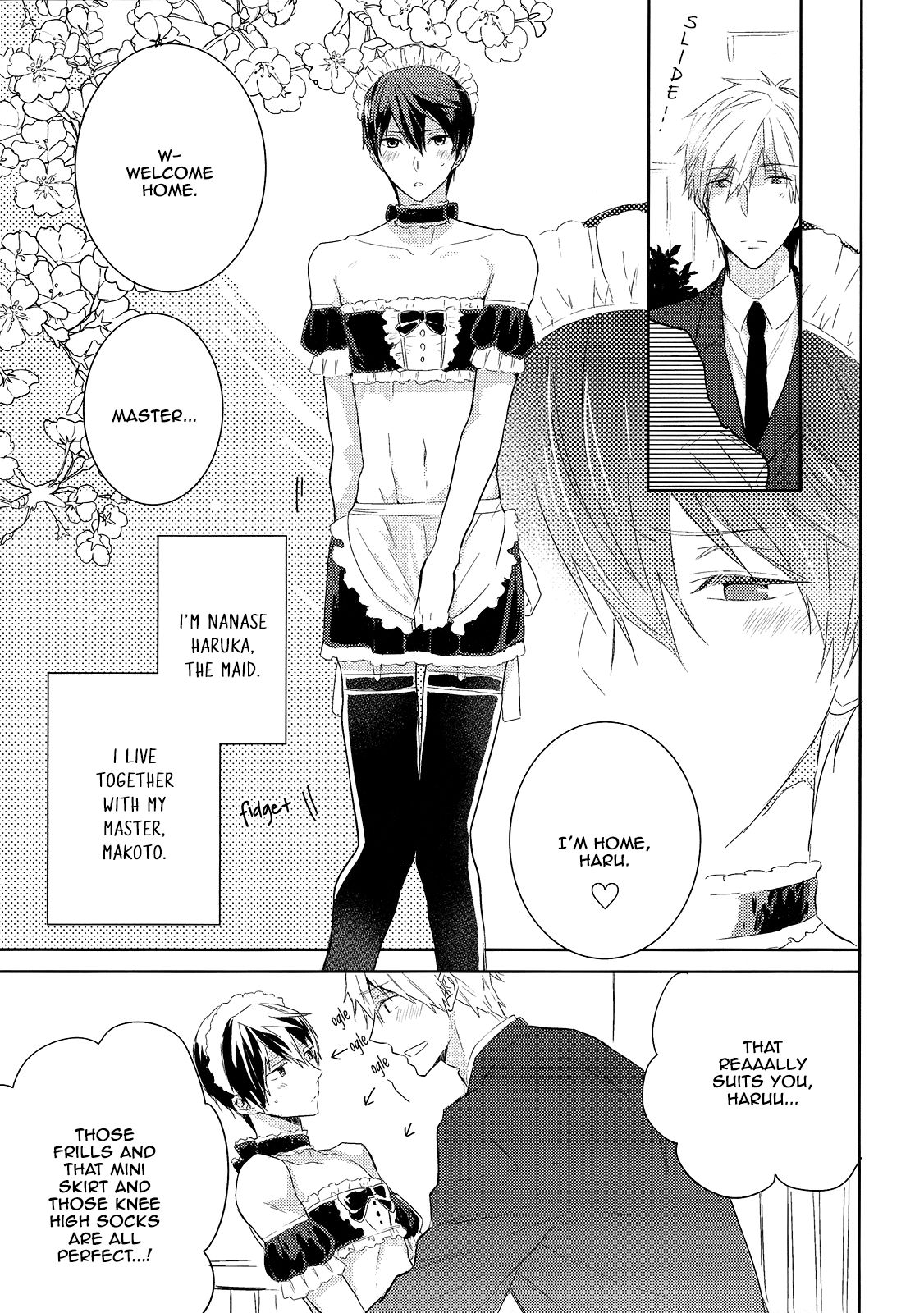 (恋愛エンドルフィン3) [Sneeeze (くぶ)] こっち向いてメイドさん (Free!) [英訳]