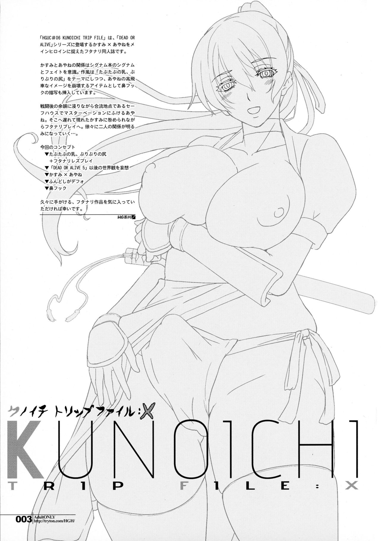 (ふたけっと12) [HGH (HG茶川)] HGUC#06-KUNOICHI TRIP FILE-(仮) (デッド・オア・アライブ)