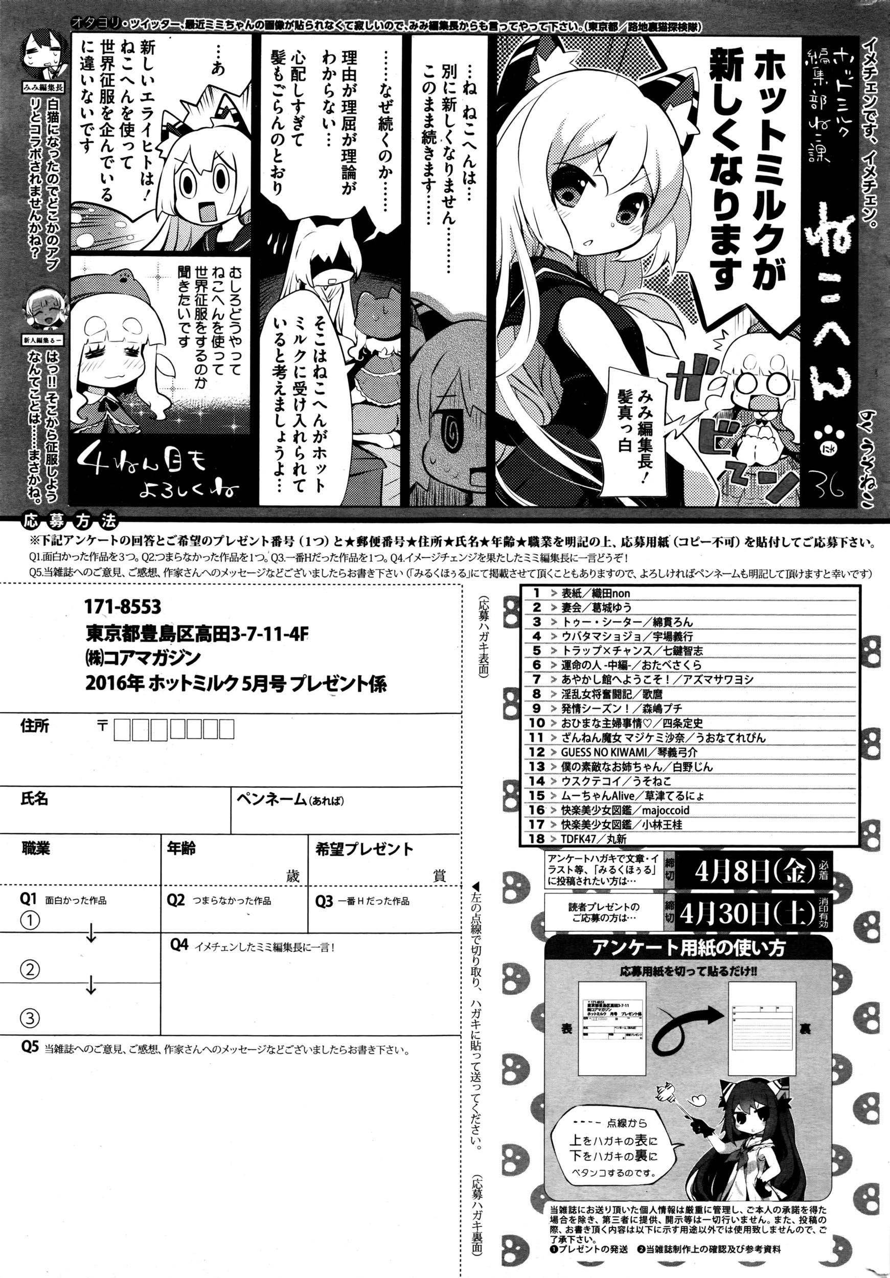 コミックホットミルク 2016年5月号