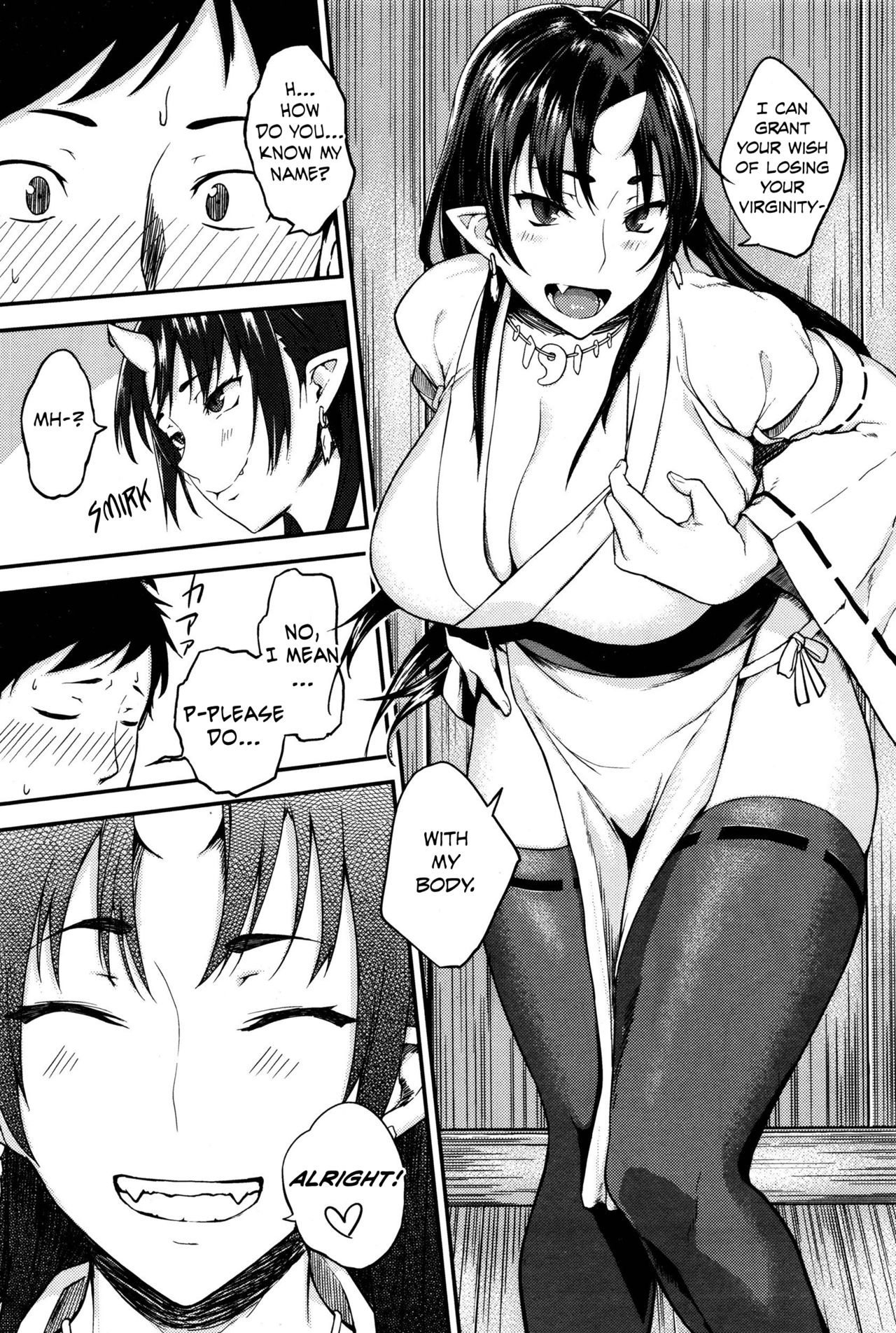 [obmas] おねがい! 鬼神さま♥ (COMIC BAVEL 2016年1月号) [英訳]
