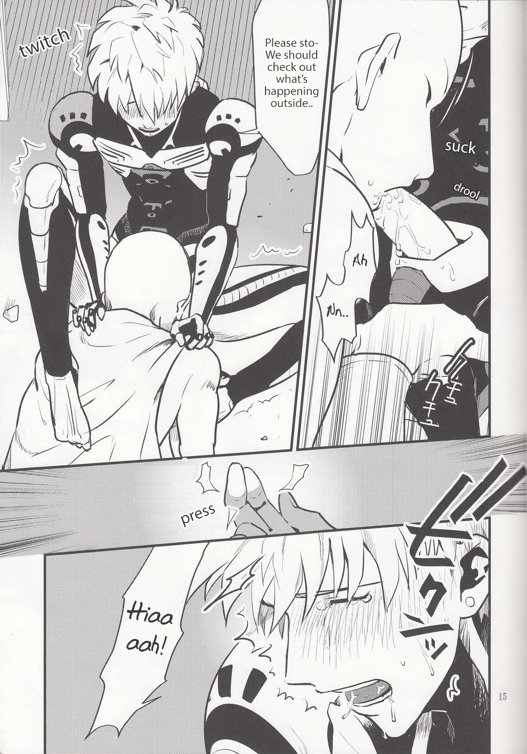 (秒殺ノックアウト3) [SG (連れ、エニグマ、白緑)] ぜんぶ怪人のせいだ…!! (ワンパンマン) [英訳]