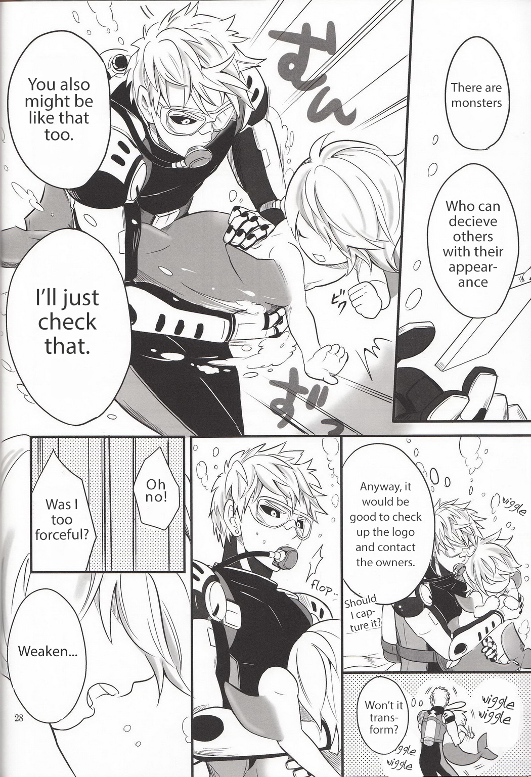 (秒殺ノックアウト3) [SG (連れ、エニグマ、白緑)] ぜんぶ怪人のせいだ…!! (ワンパンマン) [英訳]