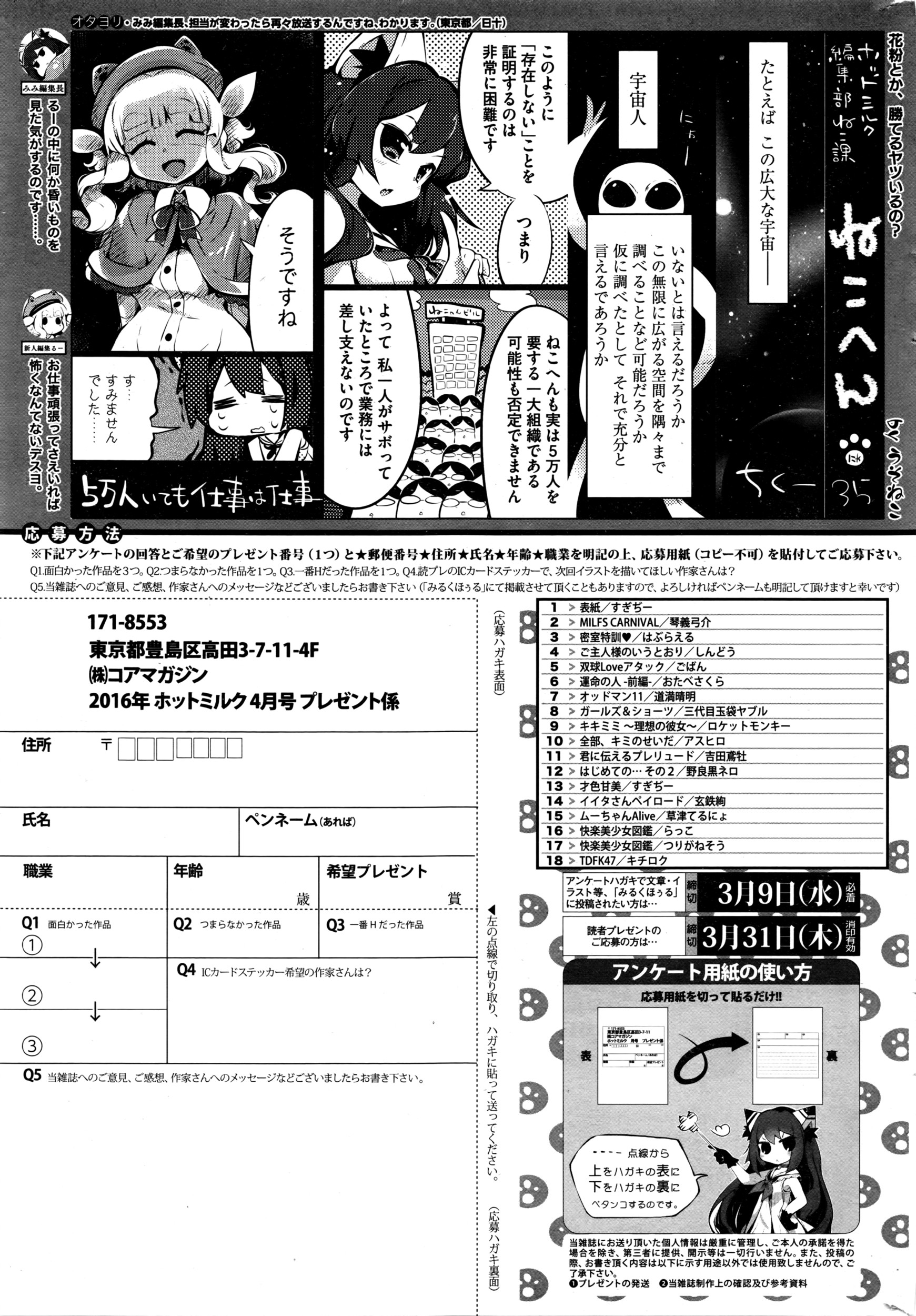 コミックホットミルク 2016年4月号