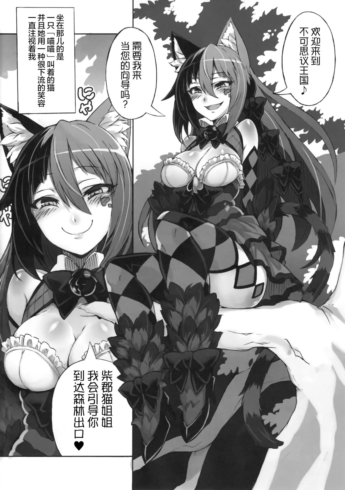 (C89) [クロビネガ (健康クロス)] 魔物娘図鑑・被害報告 ～チェシャ猫のおいでませ不思議の国～ [中国翻訳]