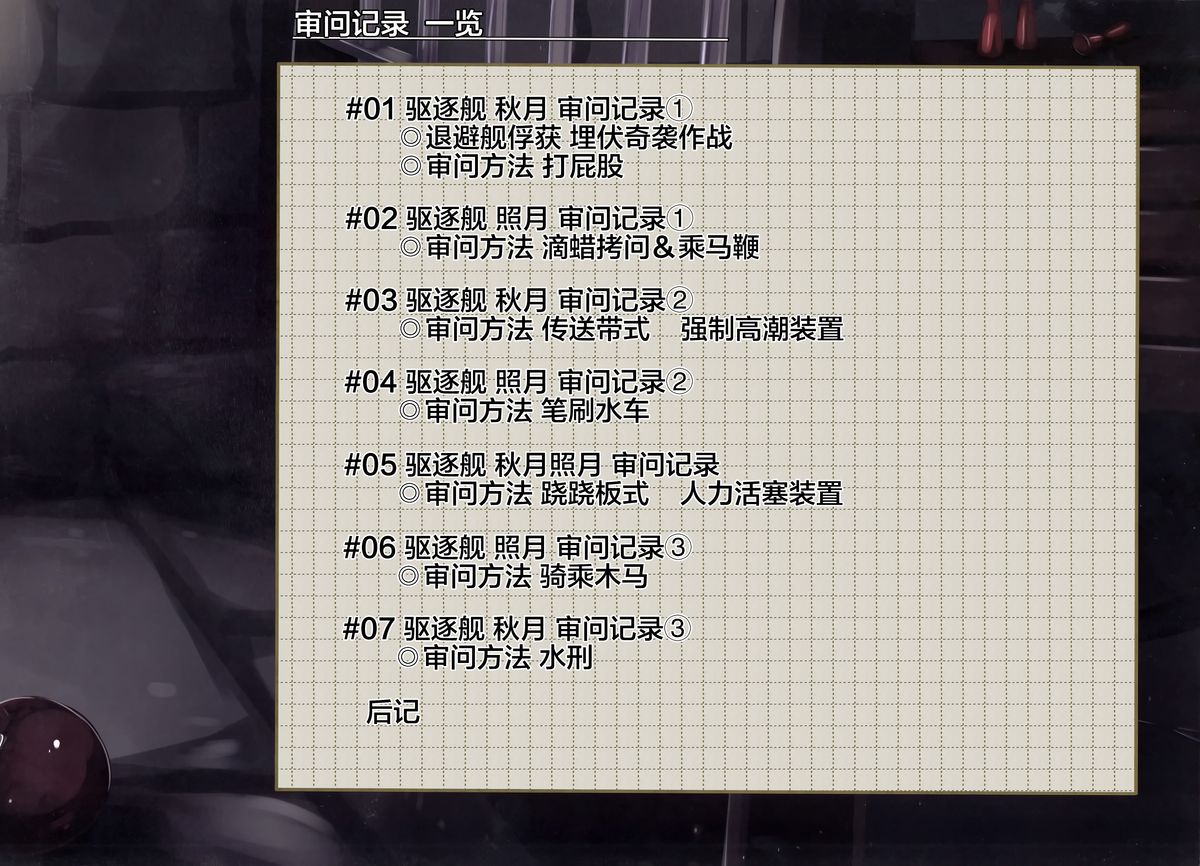 (C89) [もなかうどん (モニカノ)] 駆逐艦 秋月照月 尋問調書 (艦隊これくしょん -艦これ-) [中国翻訳]