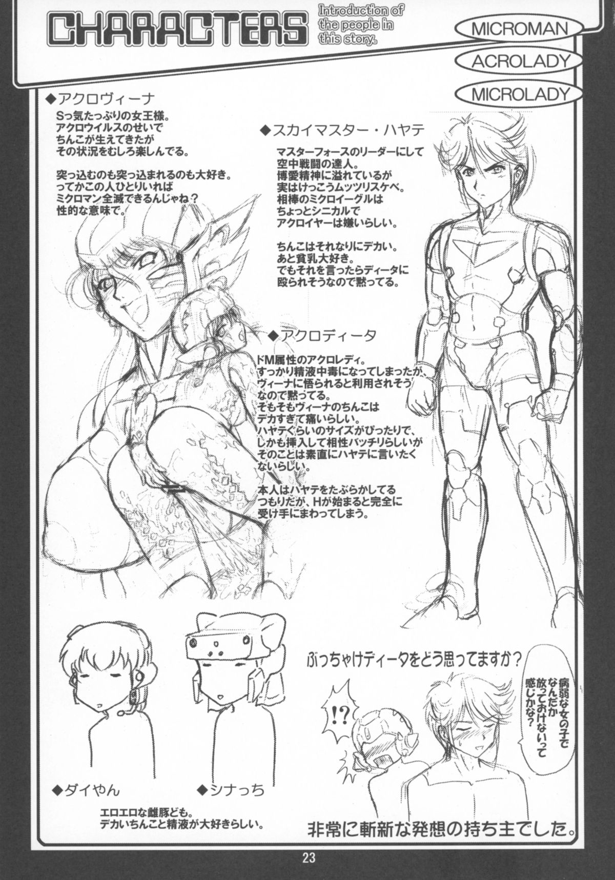 (C74) [怪軍第３師団 (怪軍三等兵)] ミクロマン純愛!! (小さな巨人 ミクロマン)