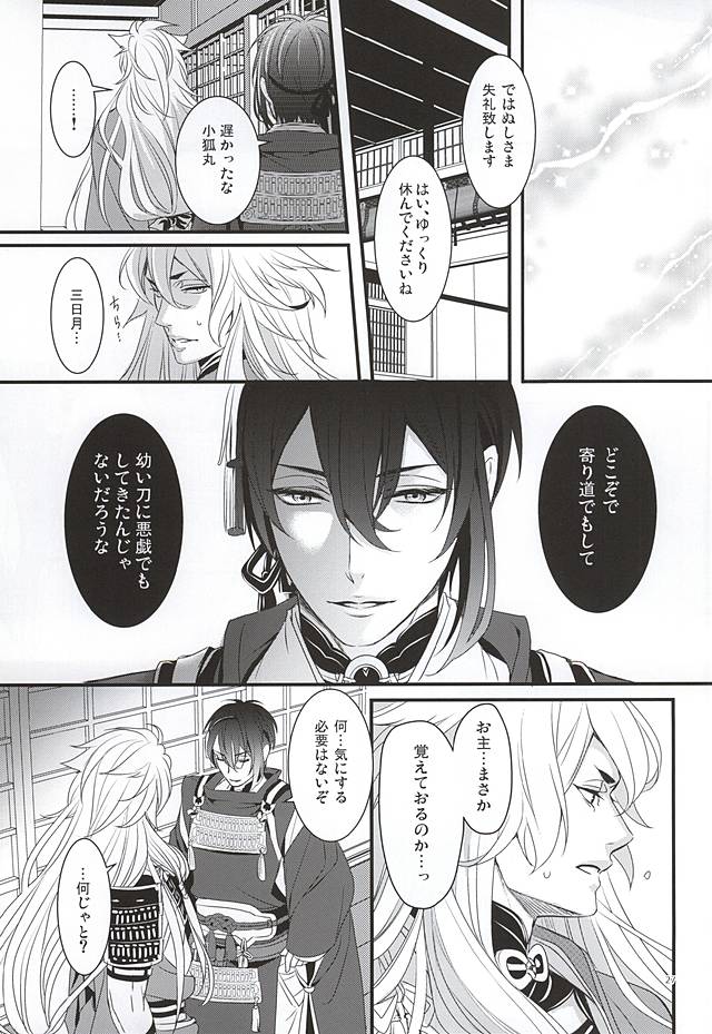 (百刀繚乱 ～君の心を白刃取り～) [野郎共の晩餐会 (麻斗)] おおきなきつねとちいさなみかづき (刀剣乱舞)