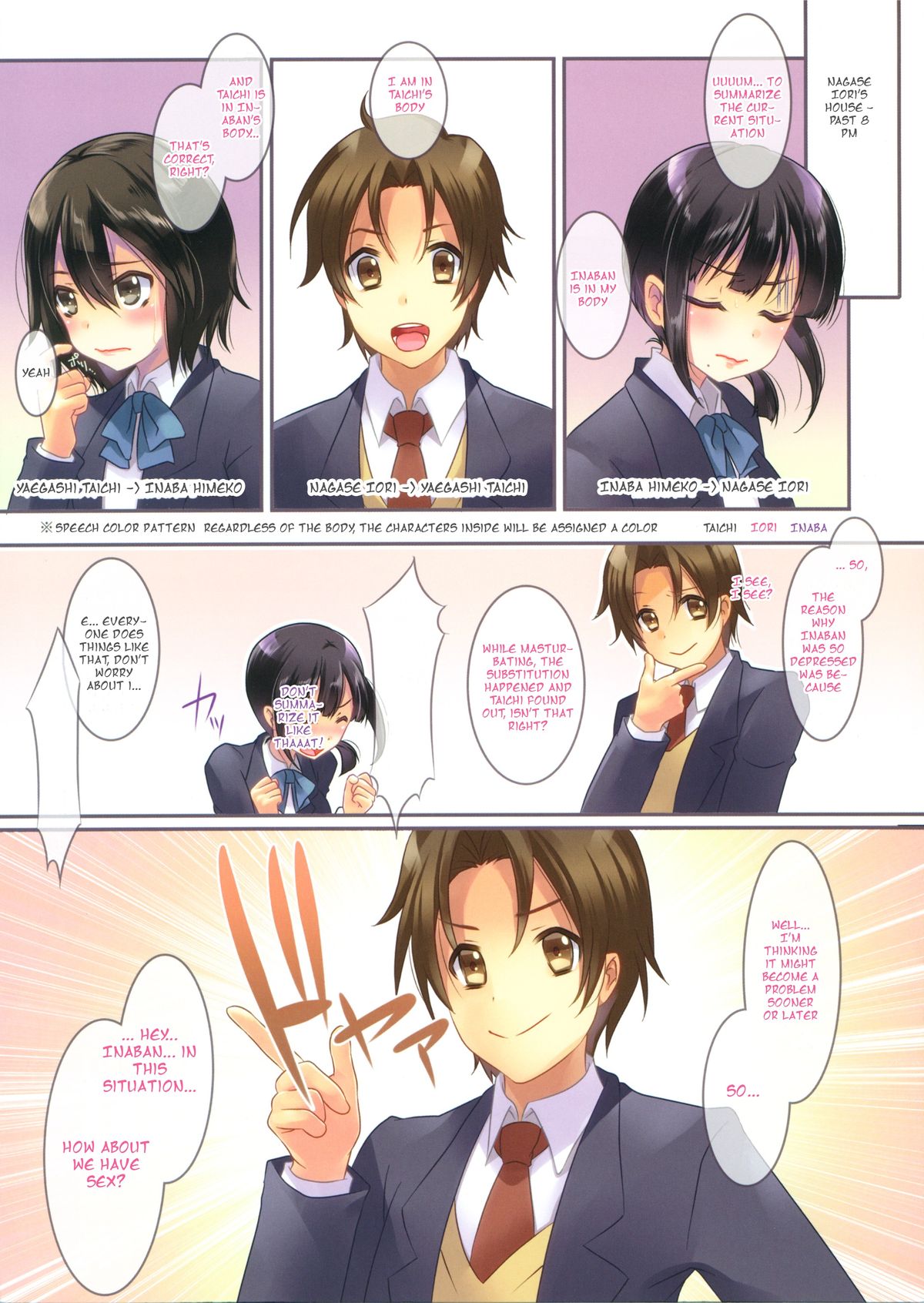 (C82) [slice slime (108号)] 稲葉ん…この際セックスしちゃうのはどうだい? (ココロコネクト) [英訳]