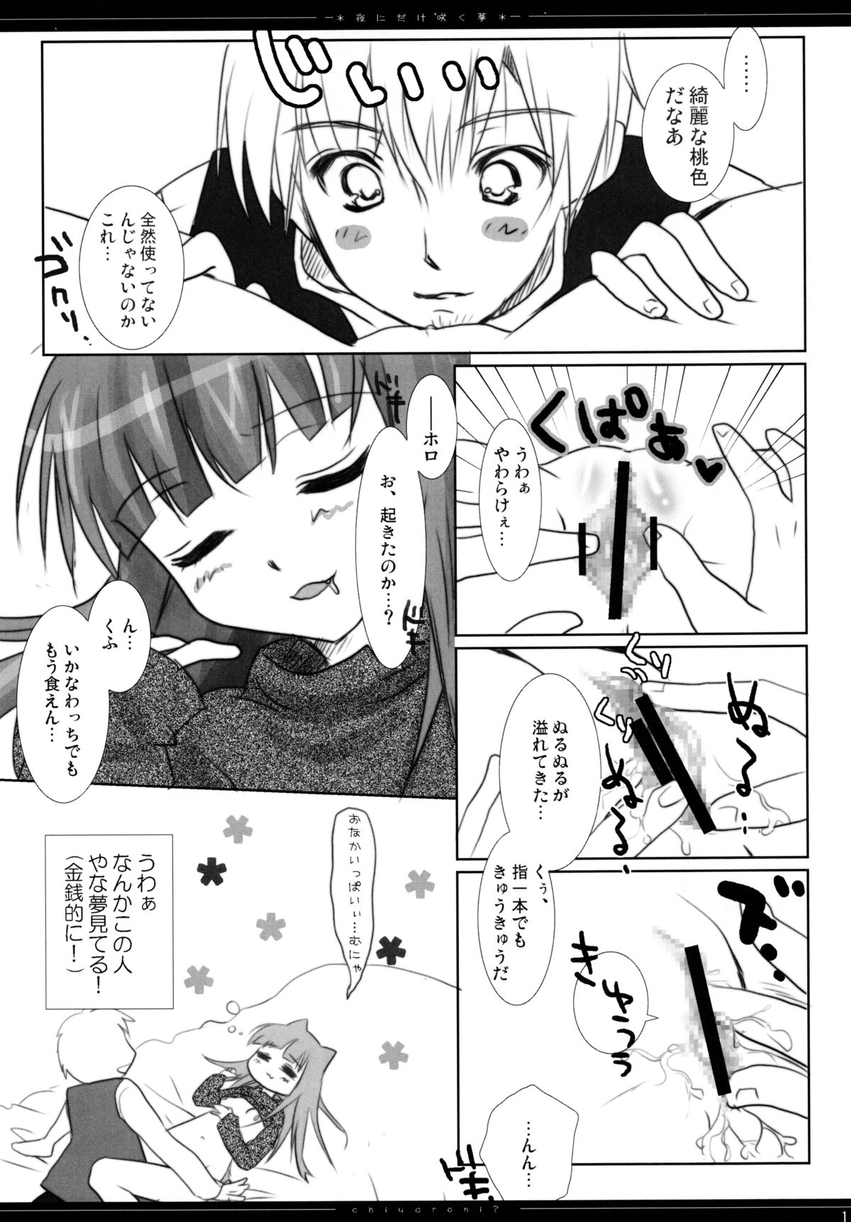 (C73) [Chimaroni? (ちまろ)] 夜にだけ咲く夢 (狼と香辛料)