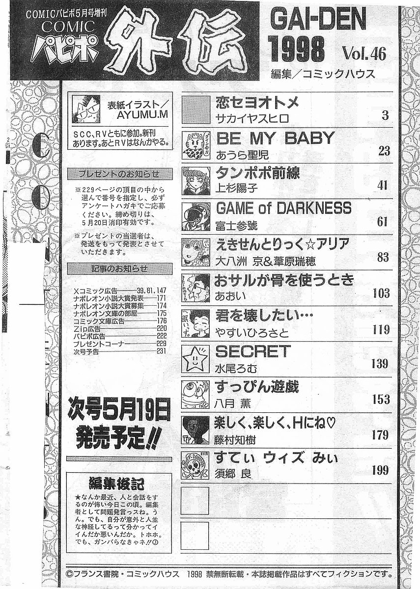 COMIC パピポ外伝 1998年5月号
