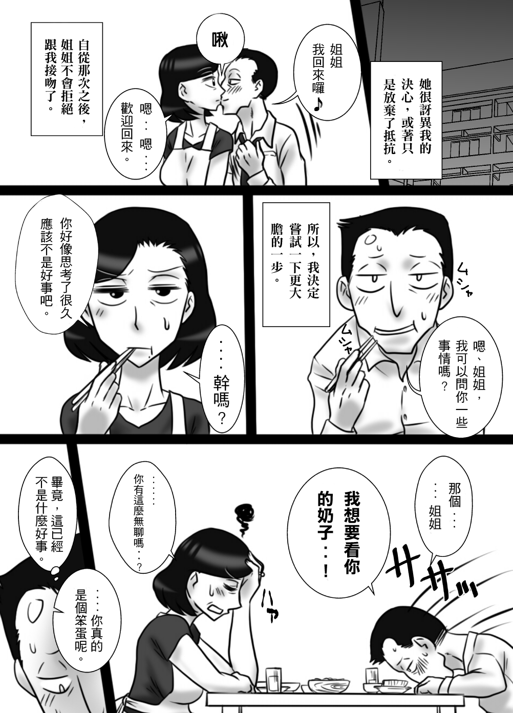 [フリーハンド魂] 40間近の弟が、姉を寝取りました。 [中国翻訳] [進行中] [DL版]