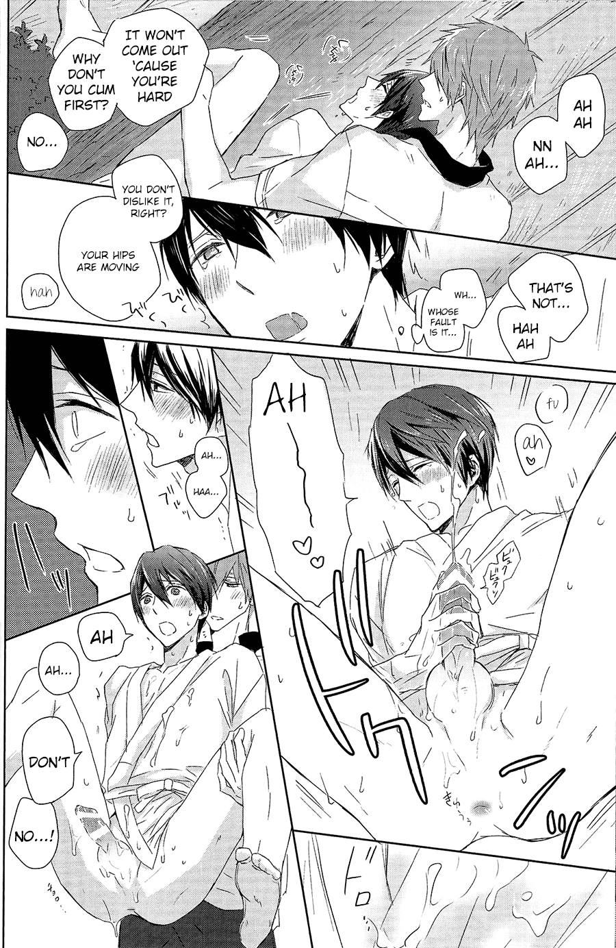 (恋愛エンドルフィン) [Sneeeze (くぶ)] ハルちゃんの○秘雨乞い大作戦!! (Free!) [英訳]