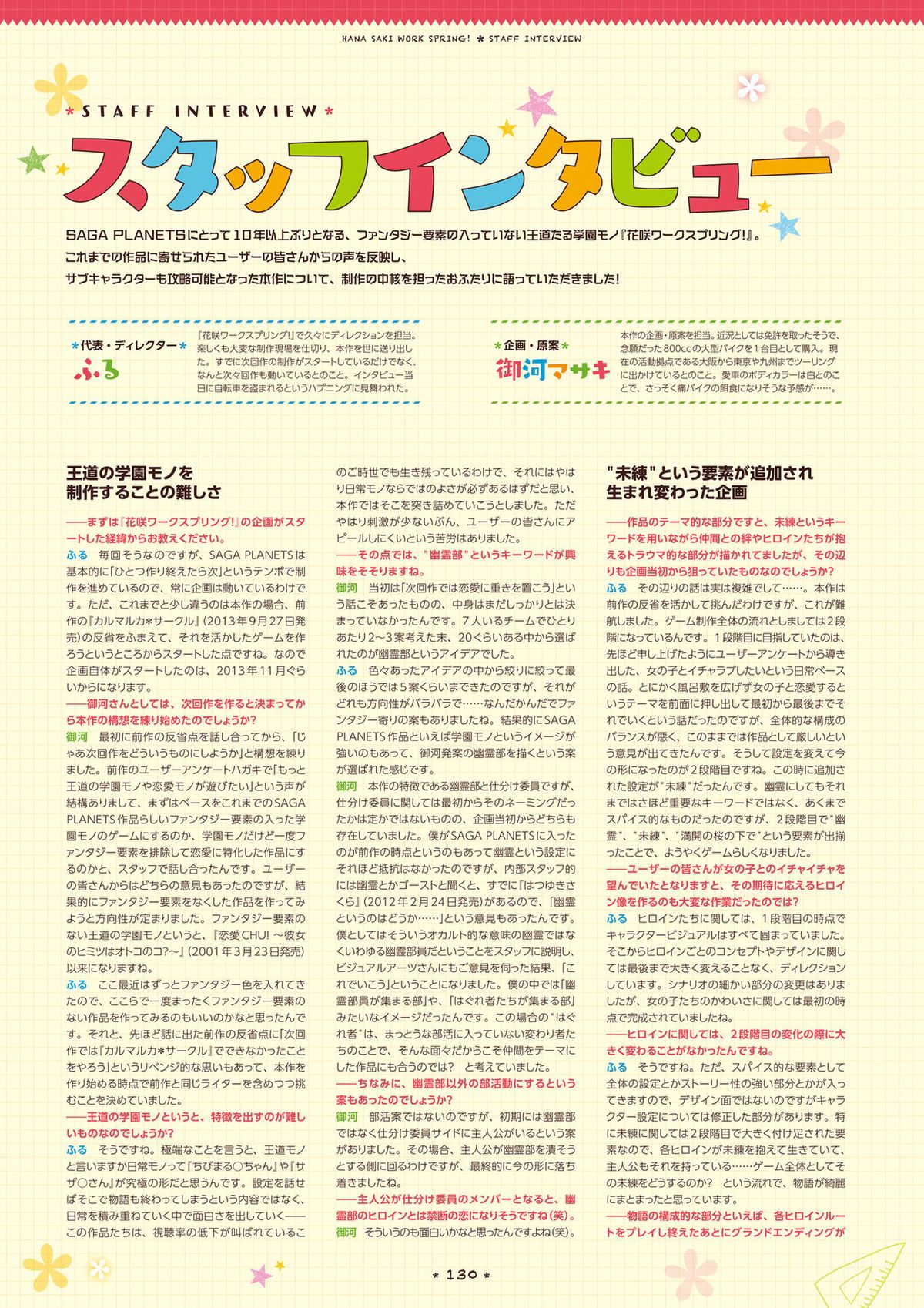 [サガプラネッツ] 花咲ワークスプリング! ビジュアルファンブック