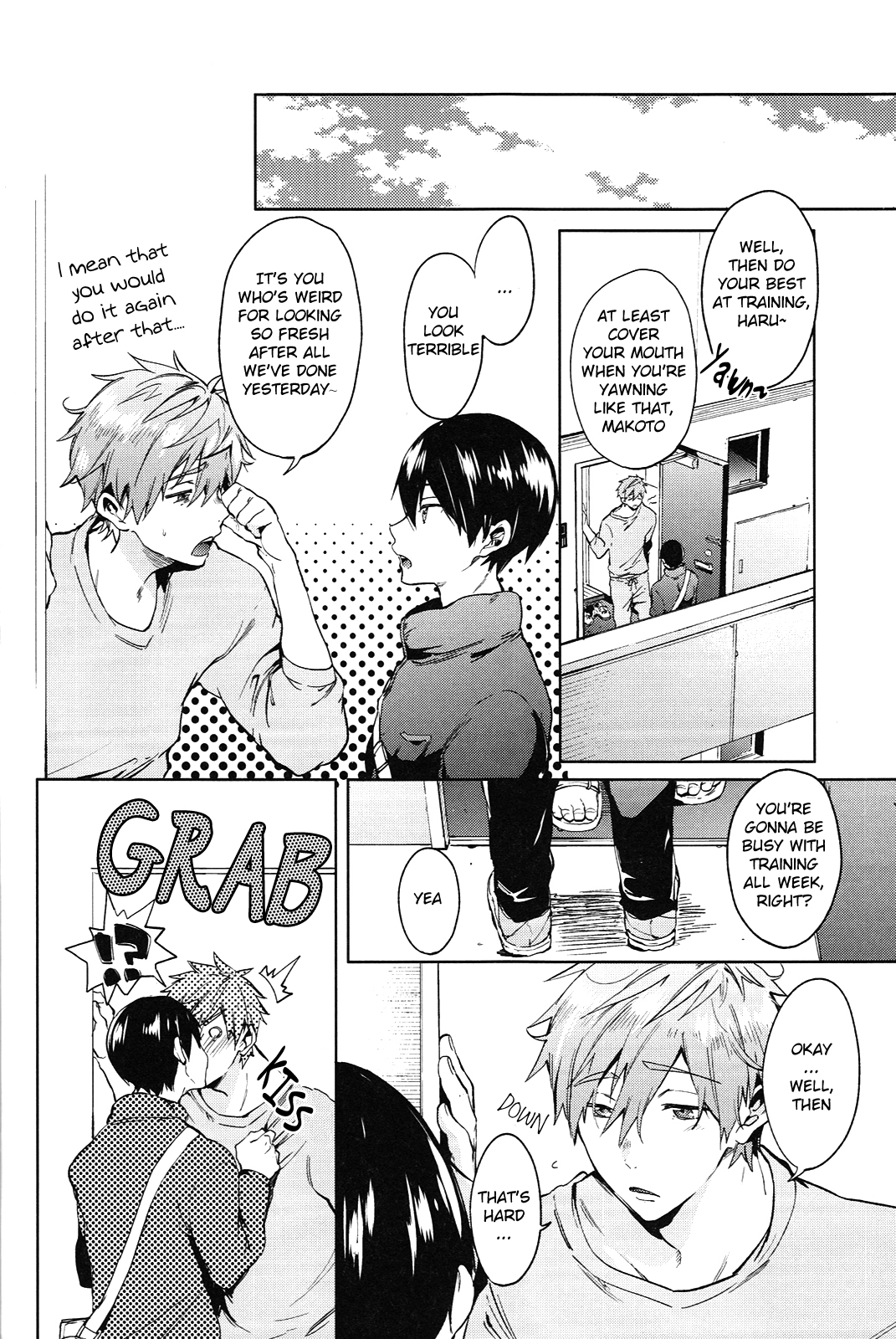 (恋愛自由形!entry6) [あめりかん☆ろっく (コタロー)] DeNmA! (Free!) [英訳]