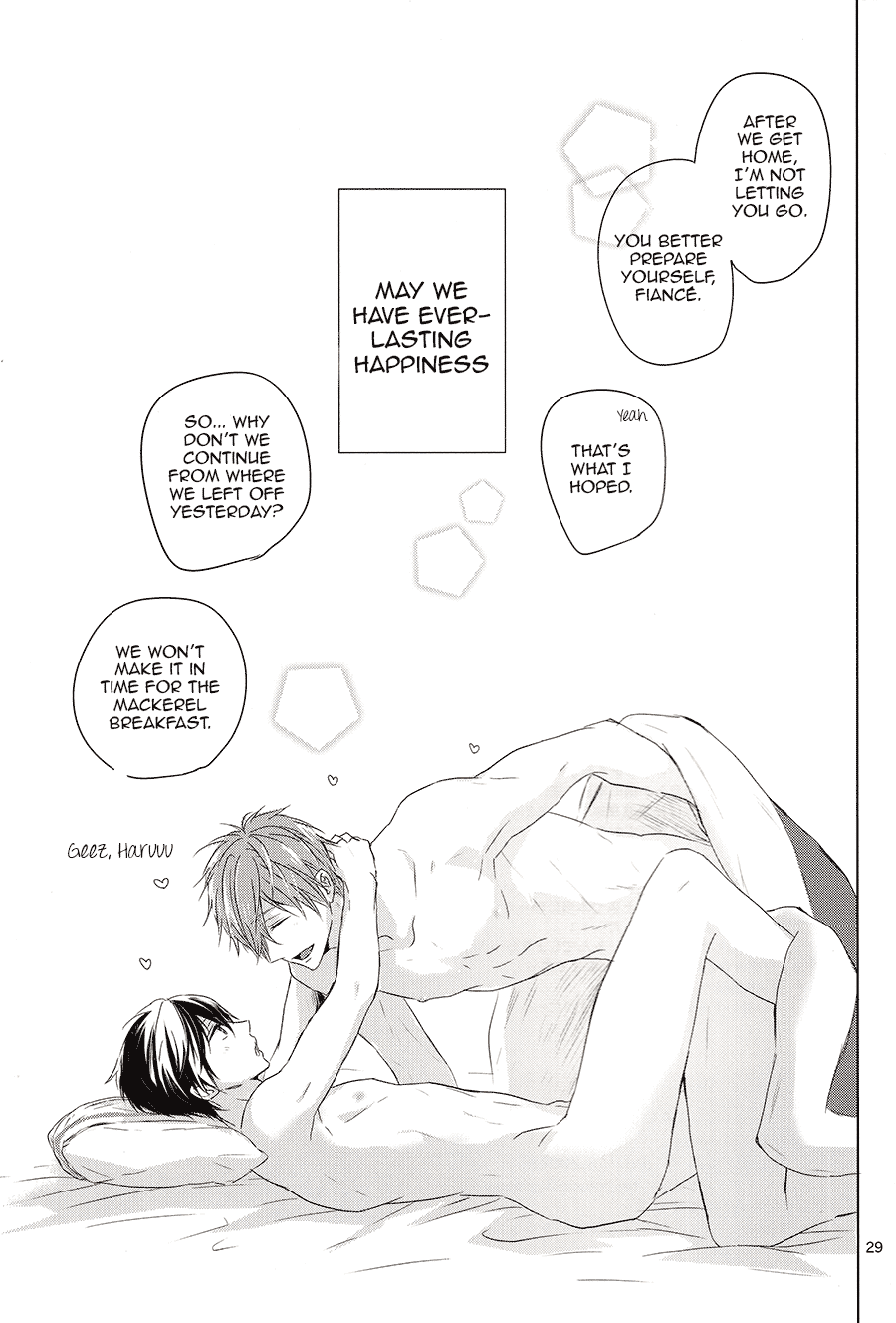 (恋愛サバイバル3) [Sneeeze (くぶ)] 末永くお幸せに! (Free!) [英訳]