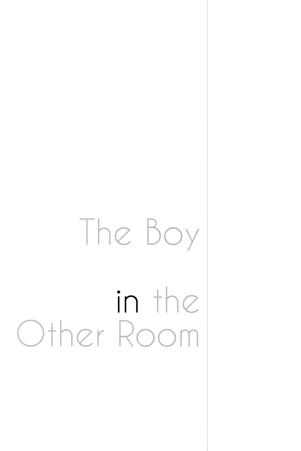 (ザ・ワールド) [ハルミツ (大橋)] The Boy in the Other Room (ジョジョの奇妙な冒険) [英訳]