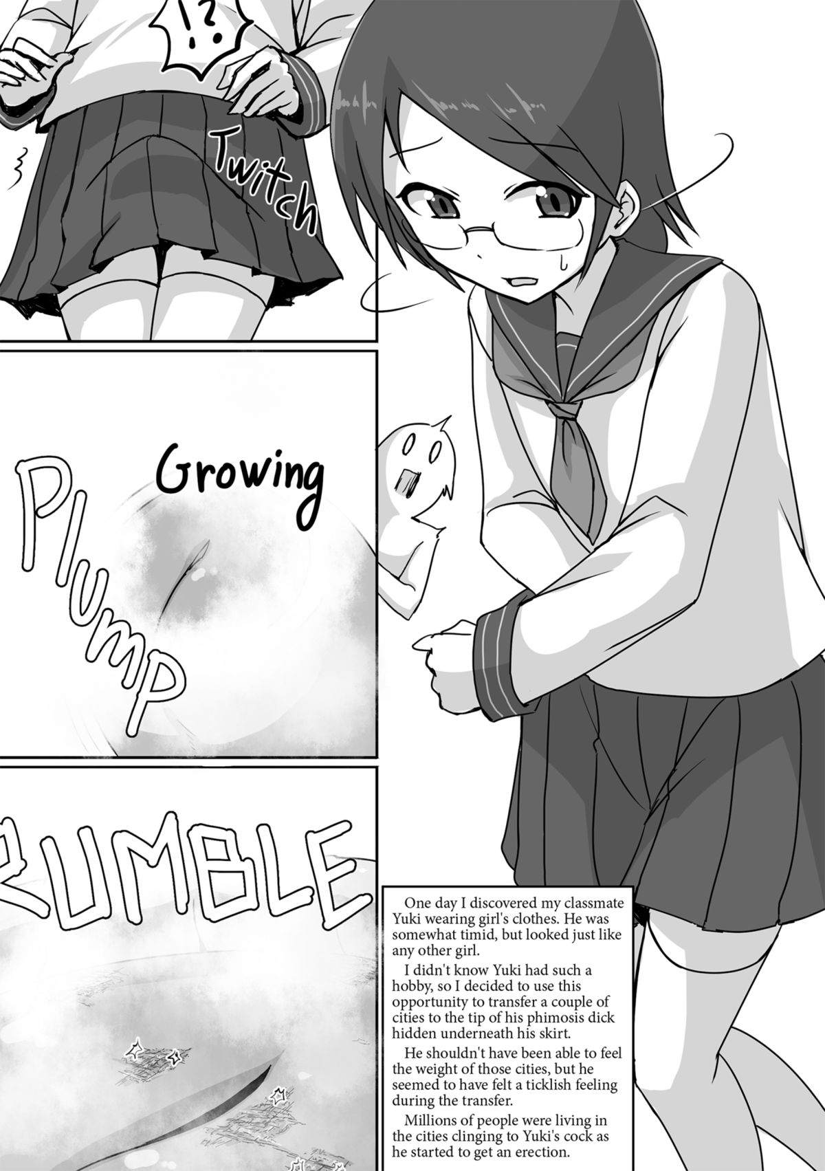 [おちこにうむ (寺田落子)] 超巨大男の娘詰め合わせ本 [英訳] [DL版]