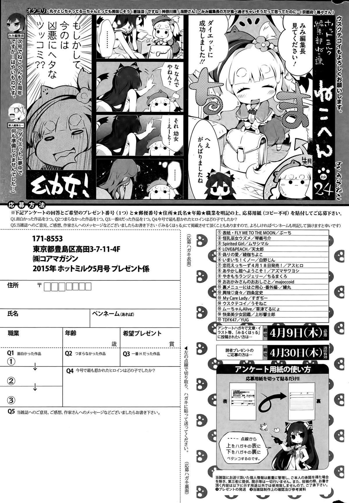 コミックホットミルク 2015年5月号