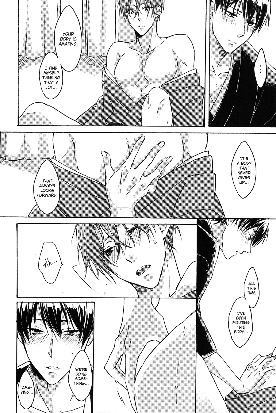 (C87) [321 (みつい)] とろける露は六花のごとく (Free!) [英訳]