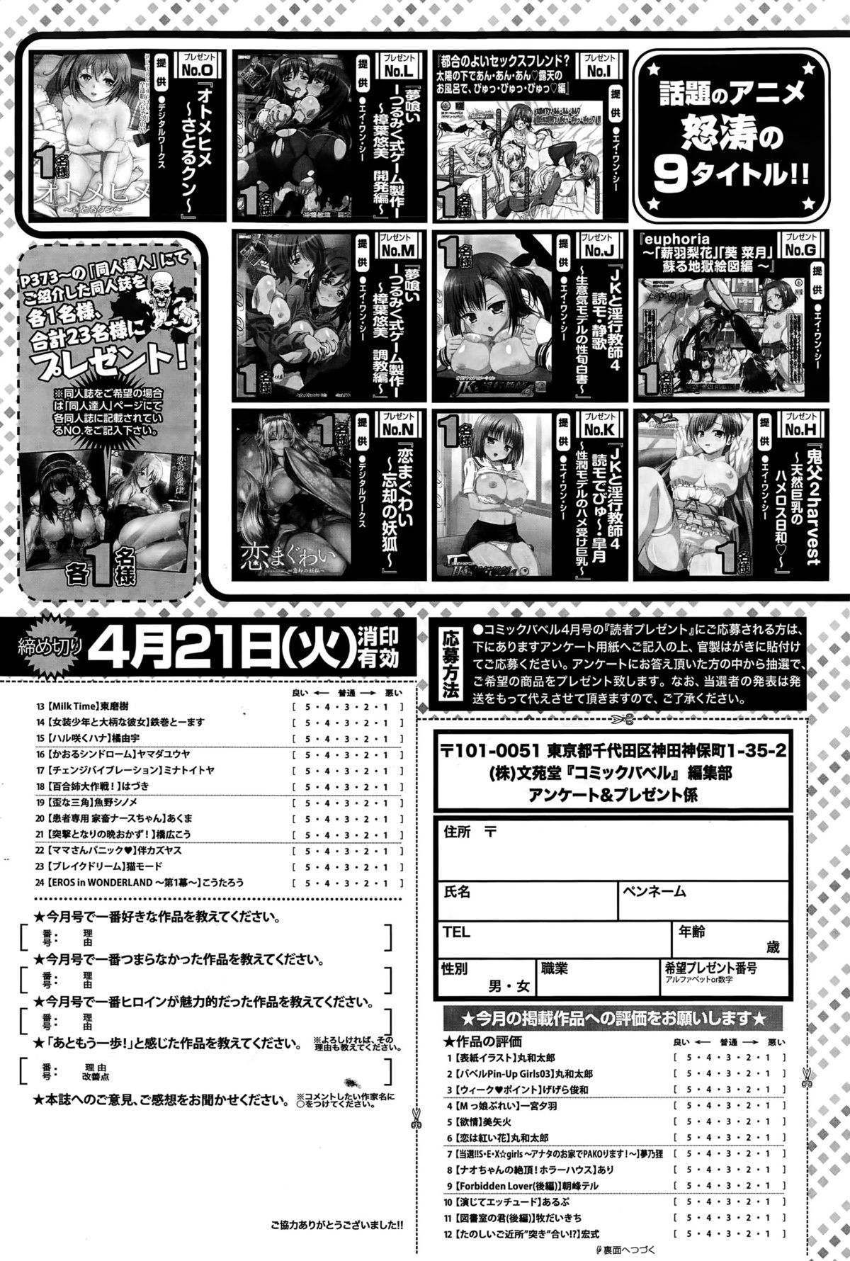 COMIC BAVEL 2015年4月号