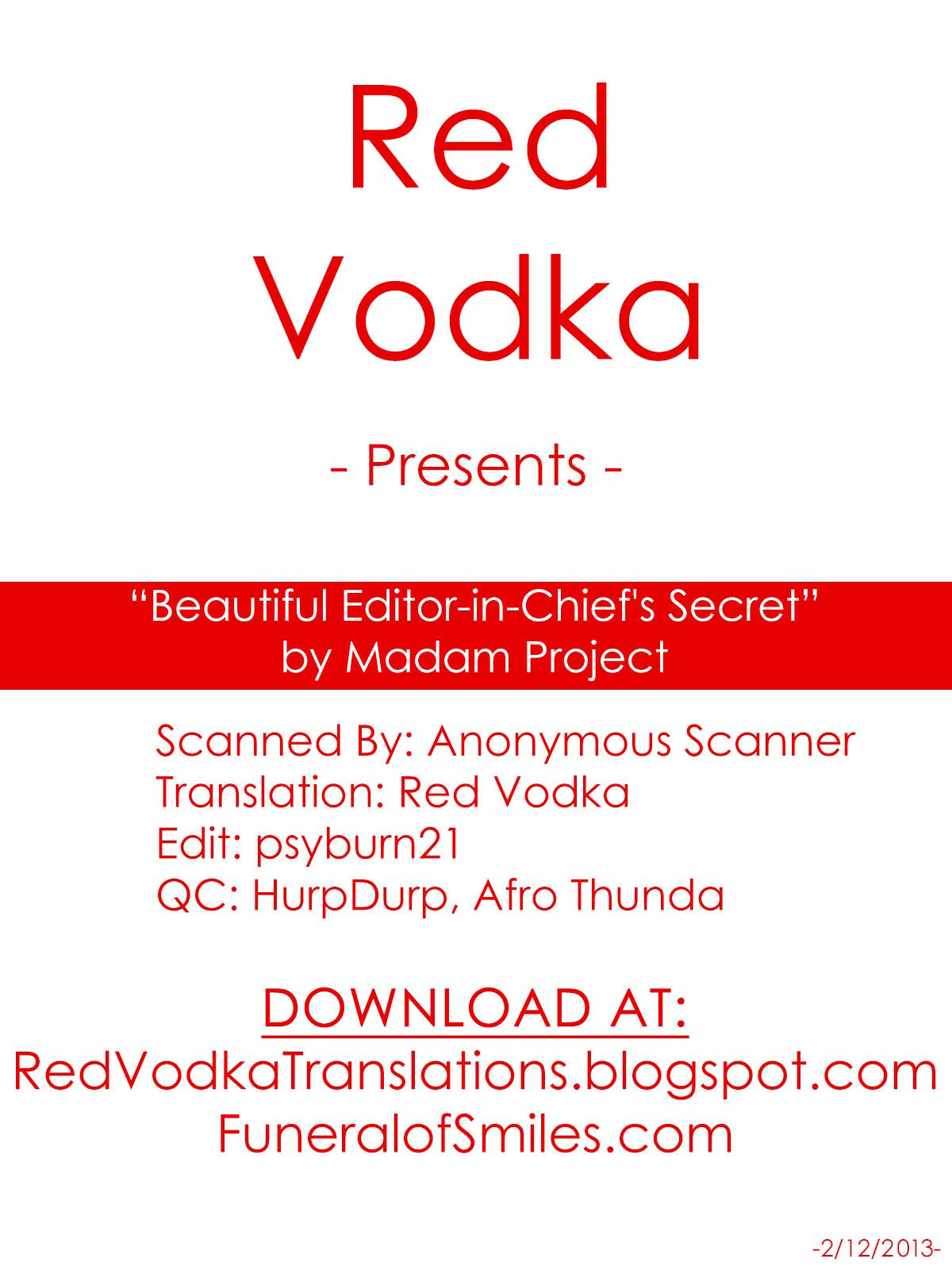 (C79) [マダム・プロジェクト (辰波要徳)] 美人編集長の秘密＜2＞ [英訳] [無修正]