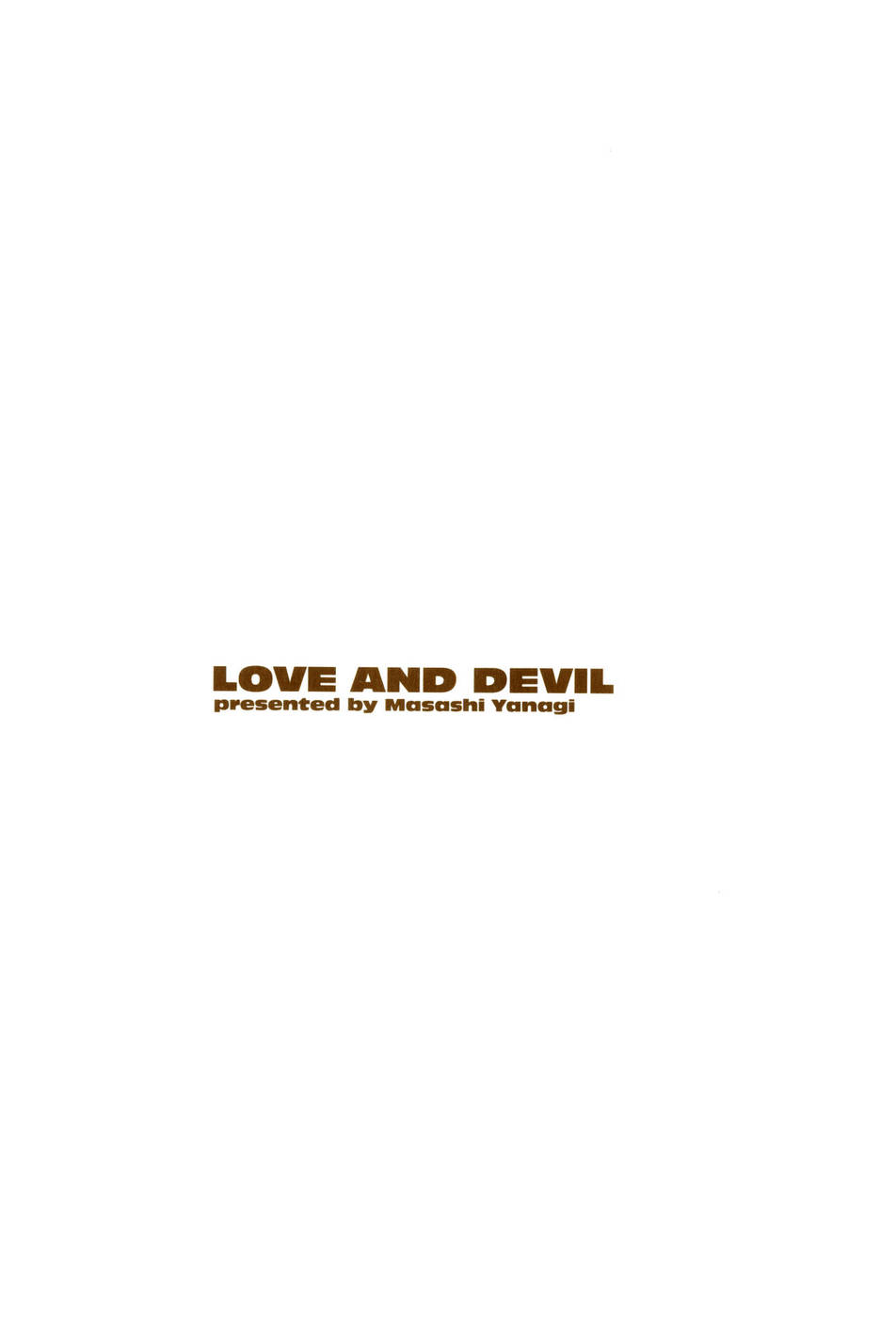 【矢凪まさし】Loveand Devil Complete + Omake [英語]