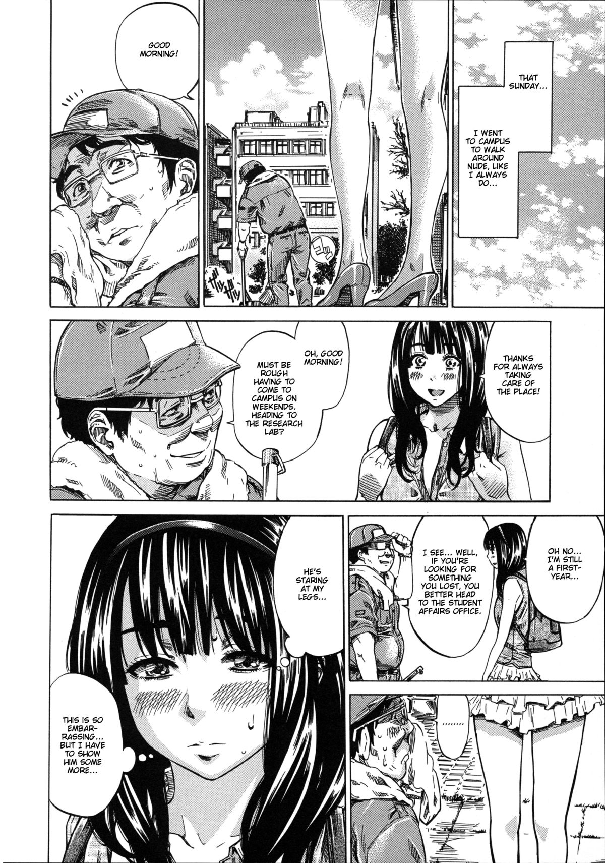 [MARUTA] 柏崎美紀はいろんな場所で全裸散歩してみた。 第1-6話 [英訳]
