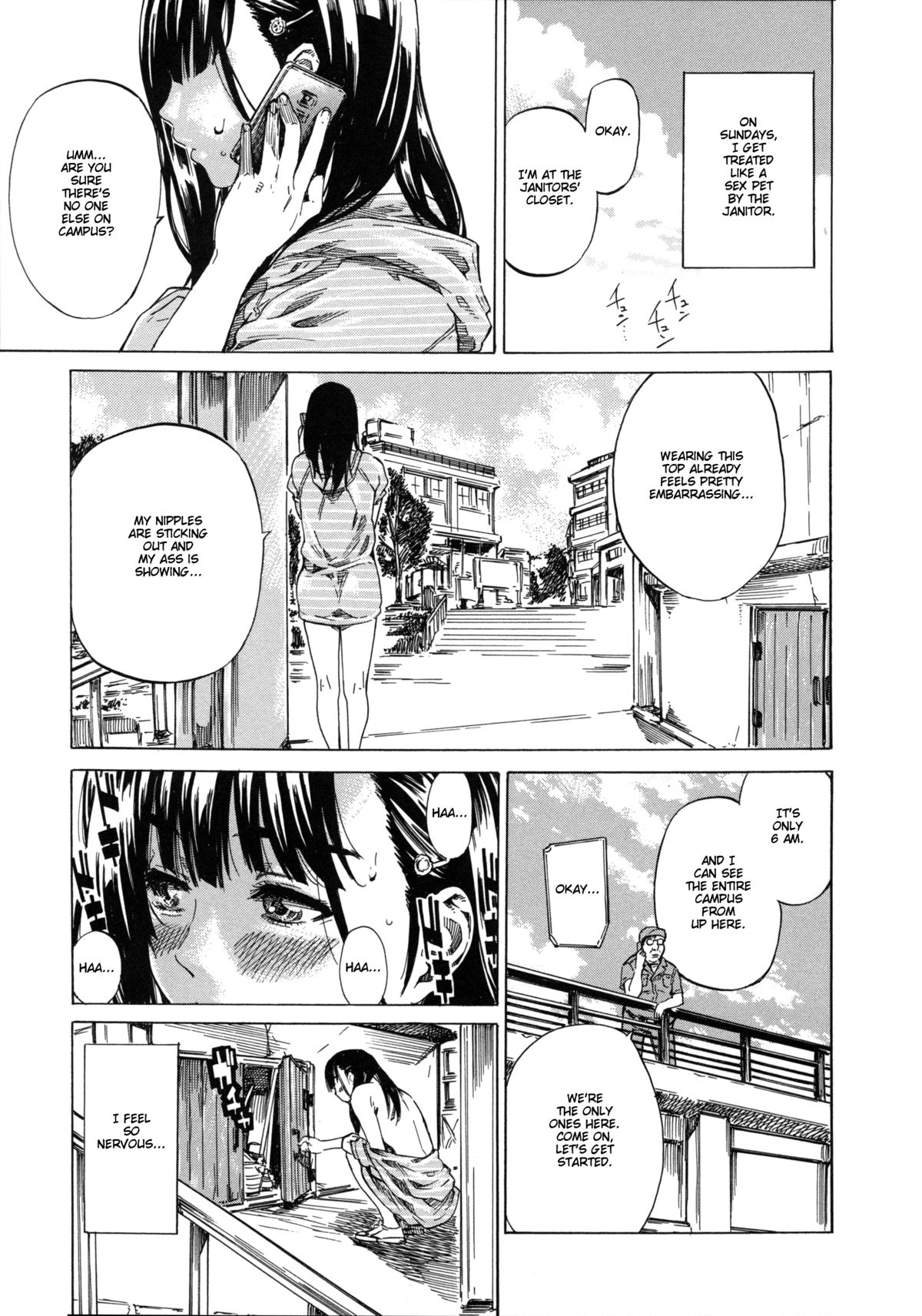 [MARUTA] 柏崎美紀はいろんな場所で全裸散歩してみた。 第1-6話 [英訳]