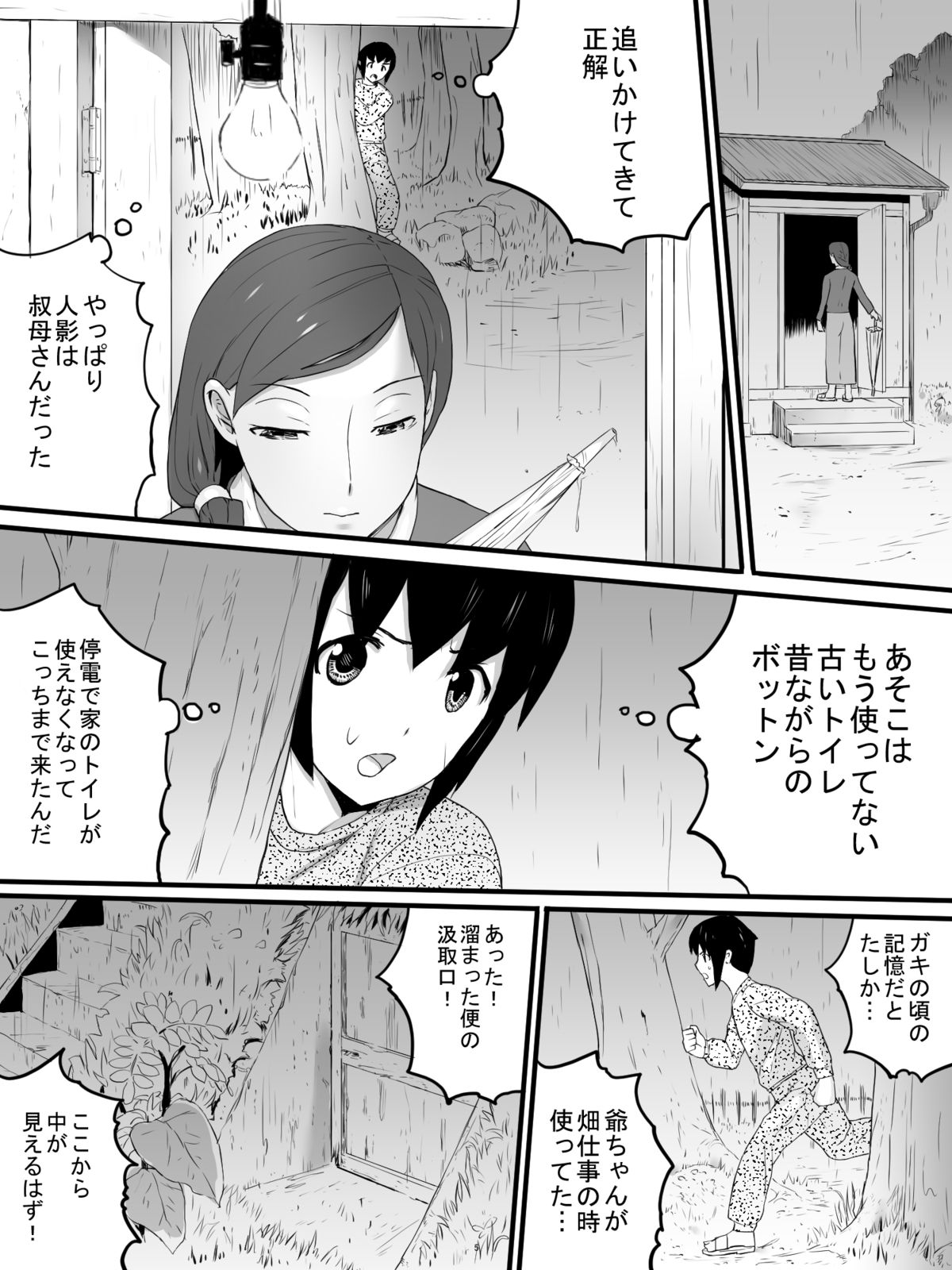 [三杯酢] おばさんのトイレを下から覗く